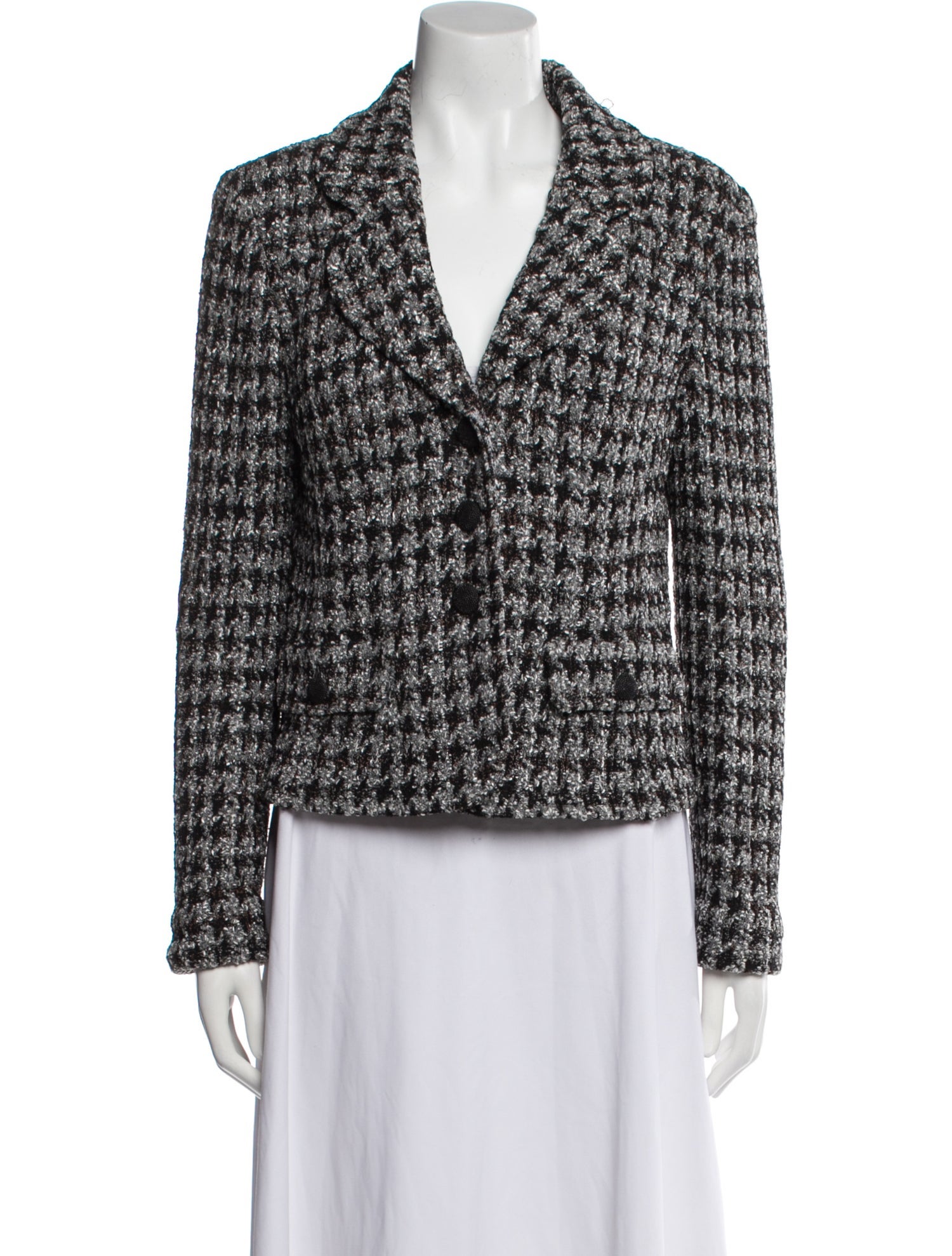 St. John Tweed Pattern Blazer