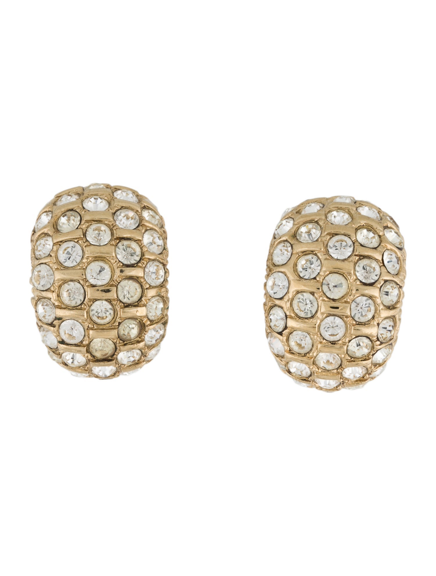 St. John Crystal Clip-On Earrings