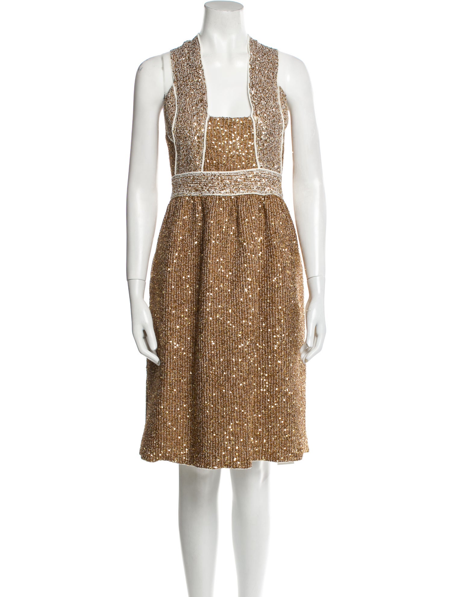 St. John V-Neck Knee-Length Dress w/ Tags