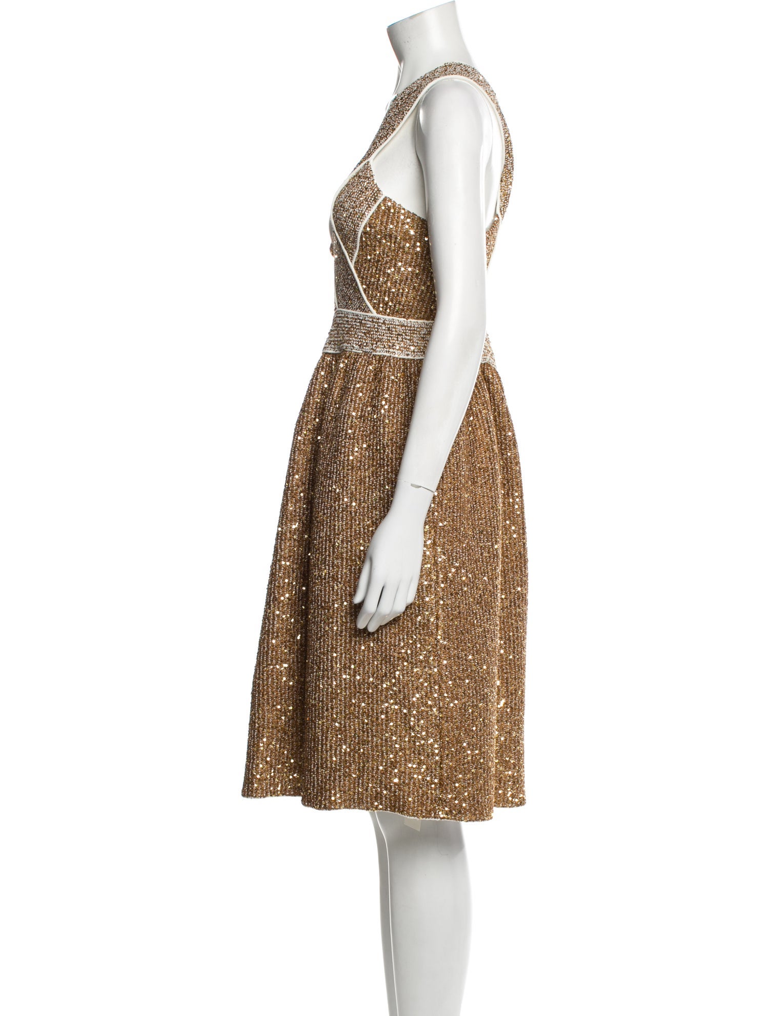 St. John V-Neck Knee-Length Dress w/ Tags