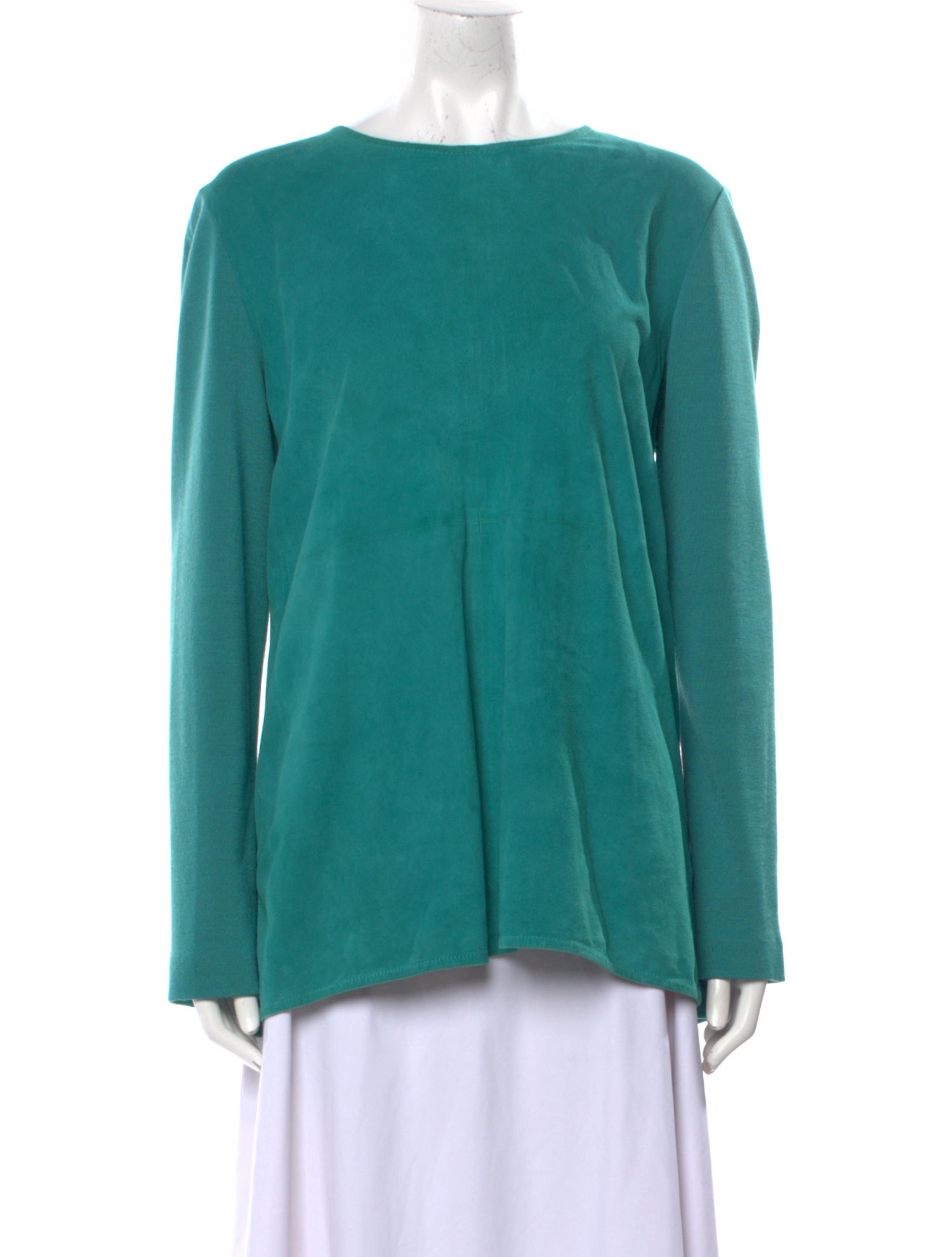 St. John Bateau Neckline Long Sleeve Blouse