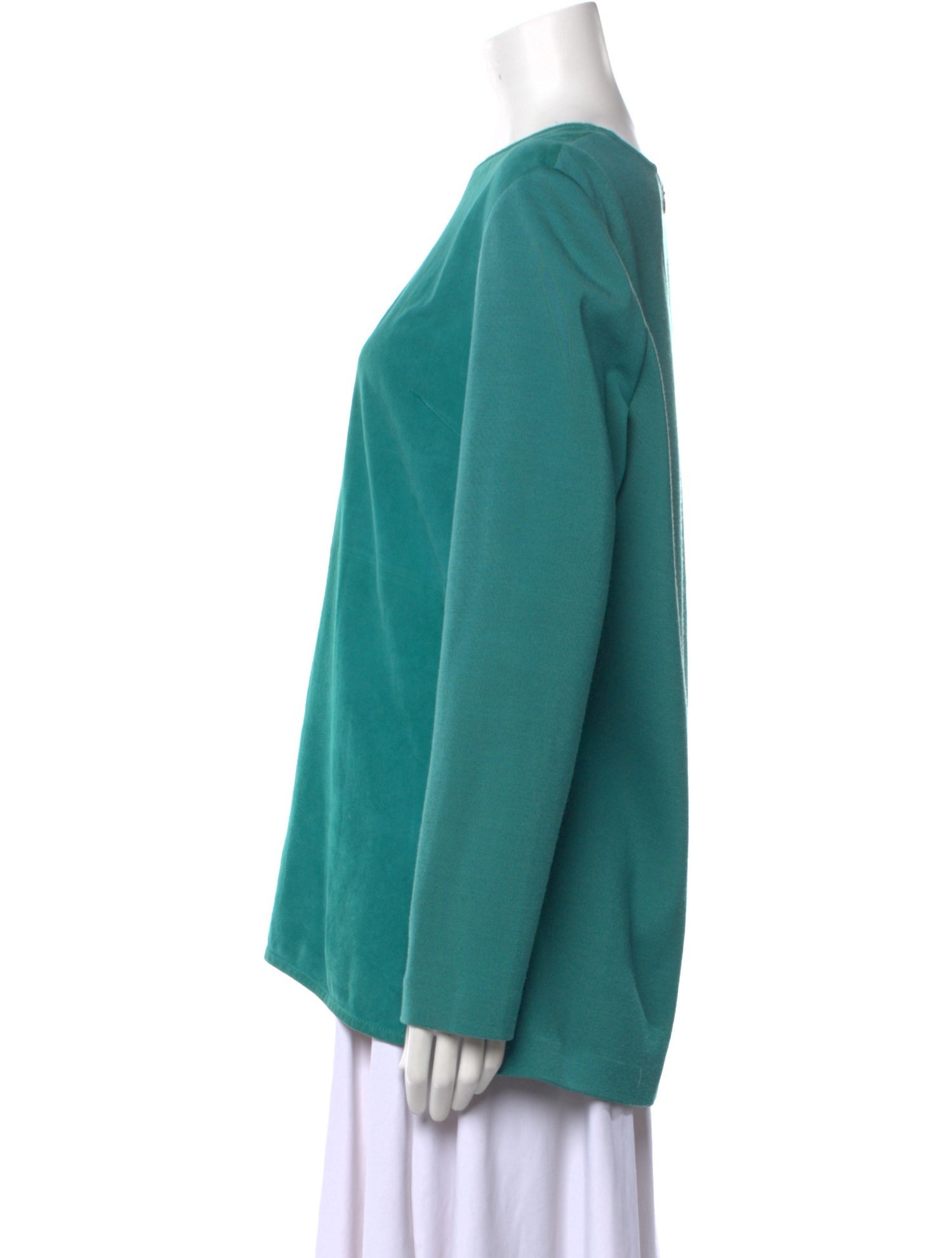 St. John Bateau Neckline Long Sleeve Blouse