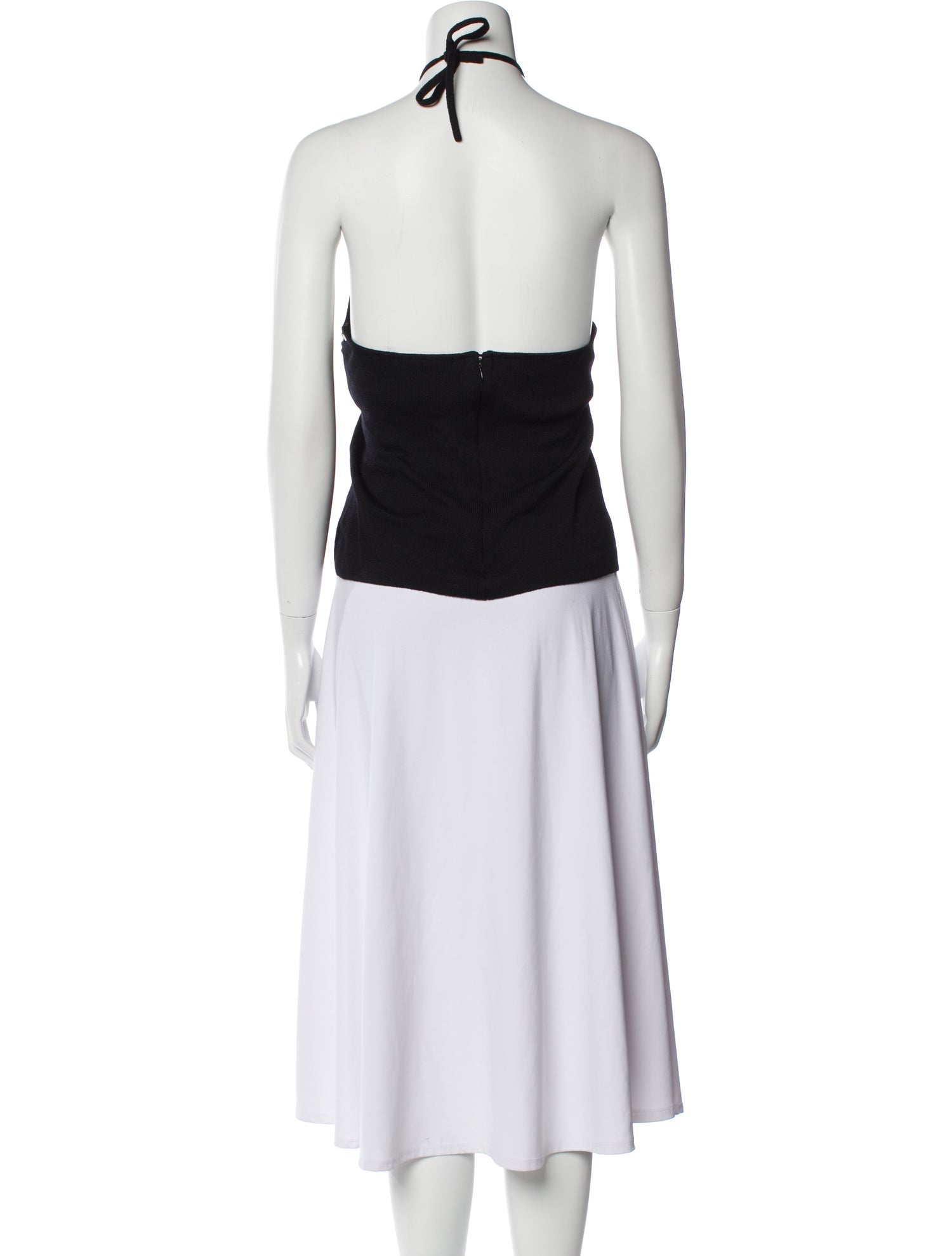 St. John Evening Halterneck Sleeveless Crop Top