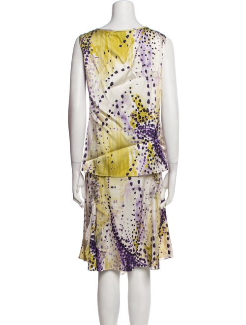 St. John Silk Printed Skirt Set