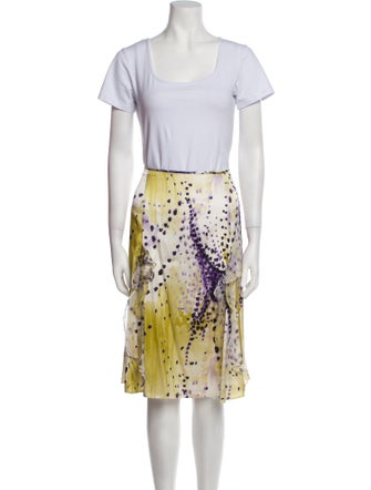 St. John Silk Printed Skirt Set
