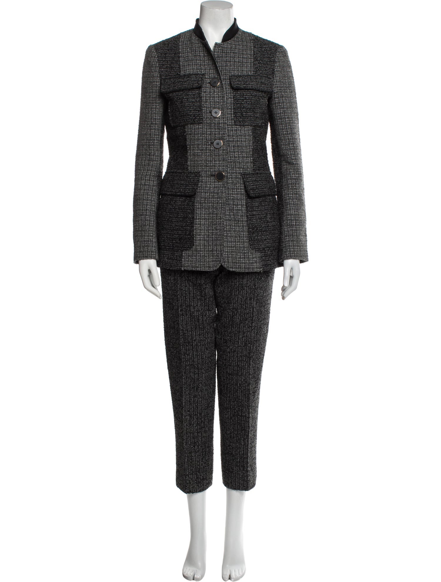 St. John Tweed Pattern Pantsuit
