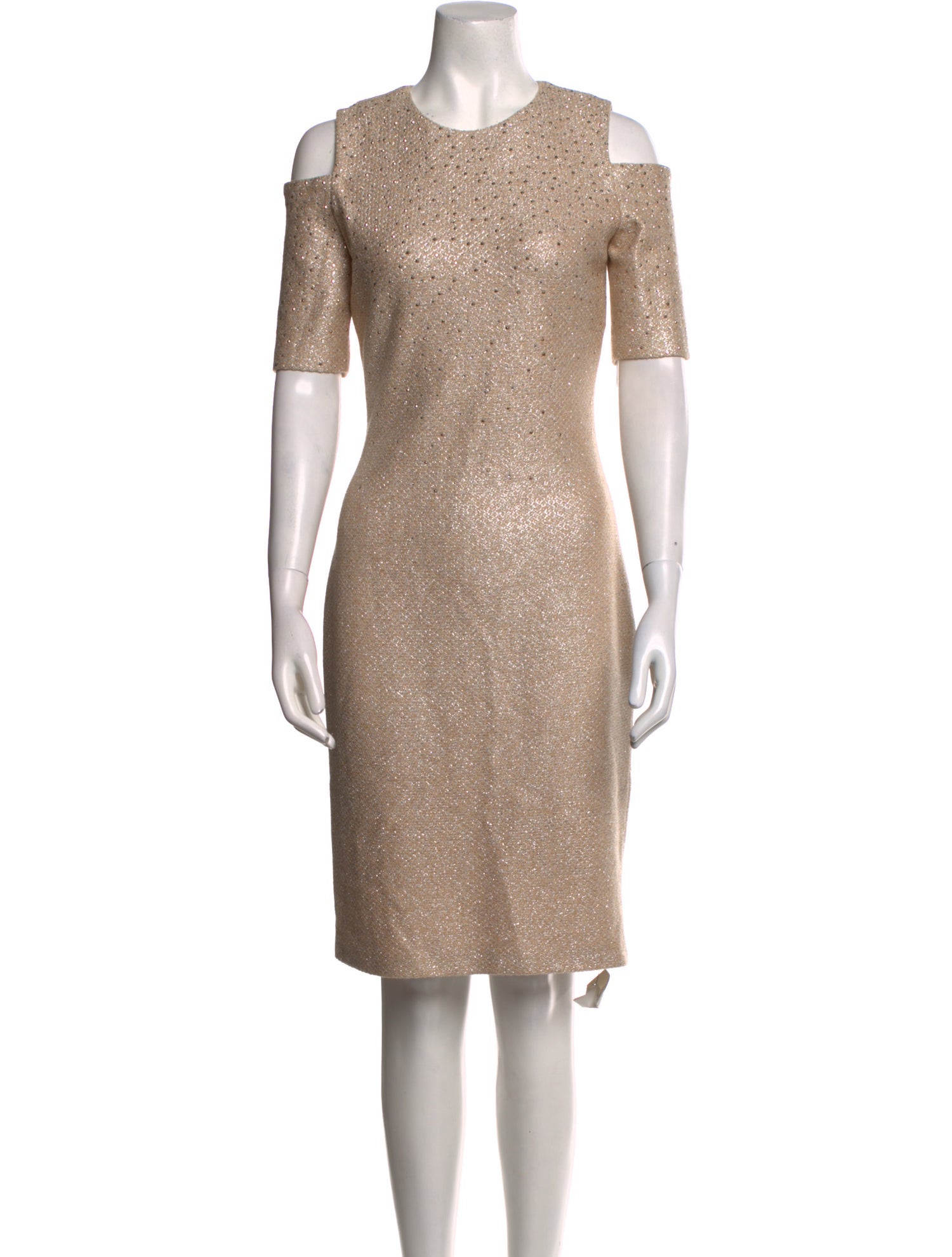 St. John Crew Neck Knee-Length Dress