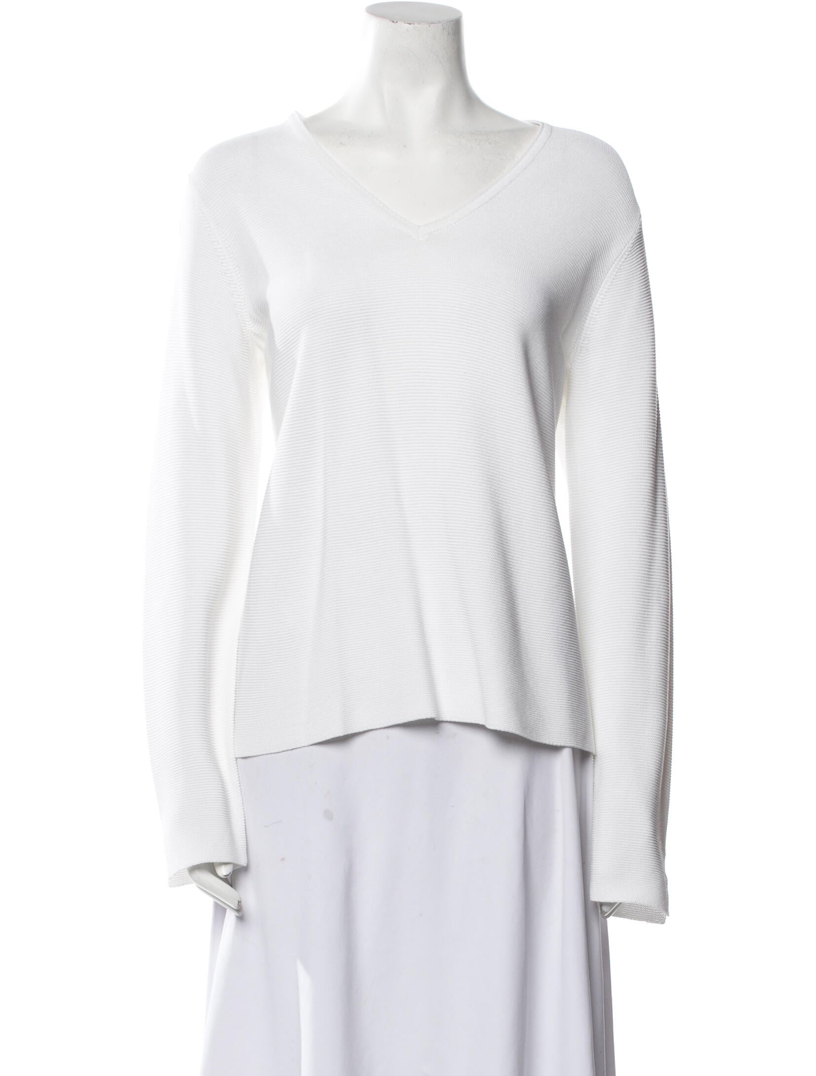 St. John V-Neck Long Sleeve Top