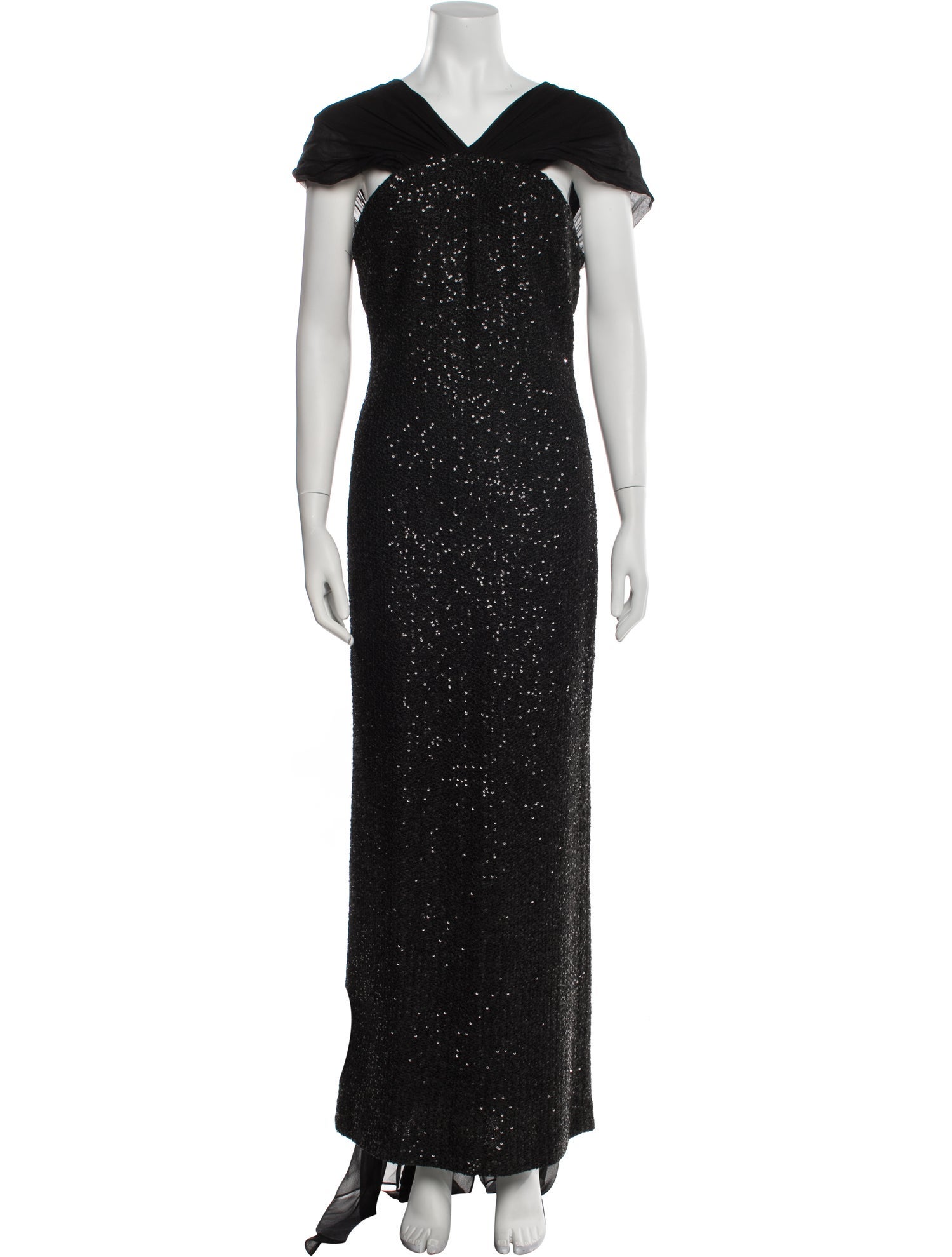 St. John V-Neck Long Dress