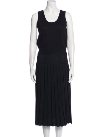 St. John Pleated Accents Skirt Set