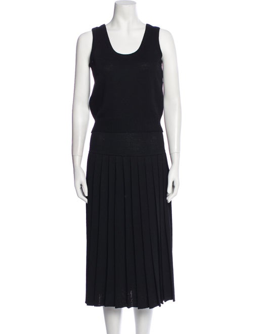 St. John Pleated Accents Skirt Set