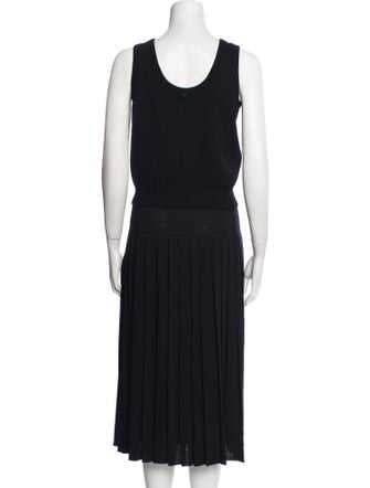 St. John Pleated Accents Skirt Set