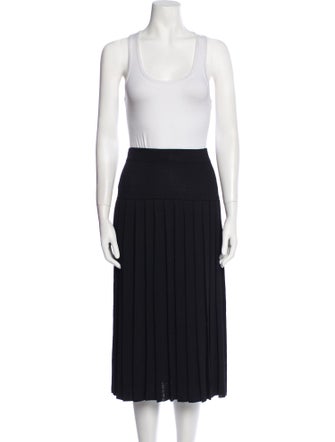 St. John Pleated Accents Skirt Set