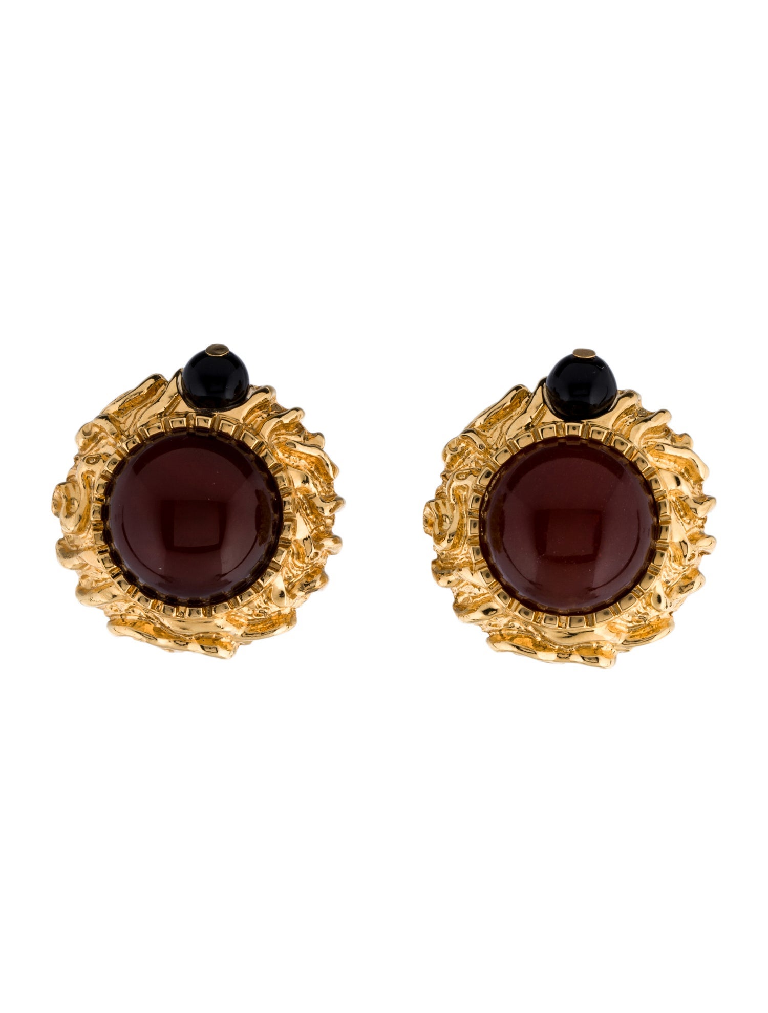 St. John Vintage Resin Clip-On Earrings