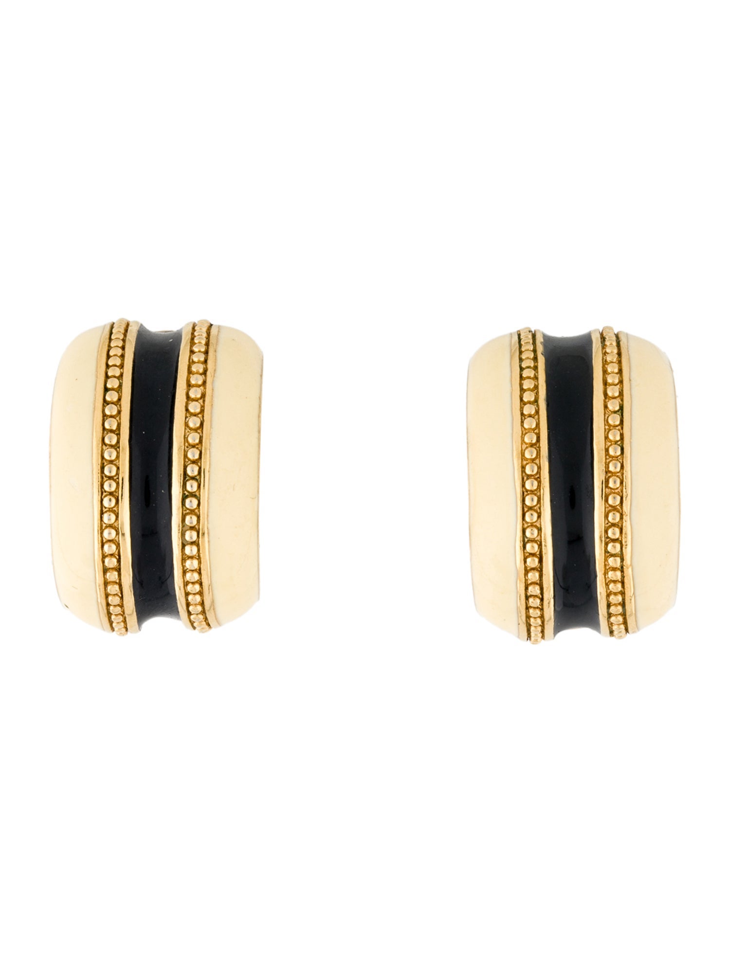 St. John Enamel Clip-On Earrings