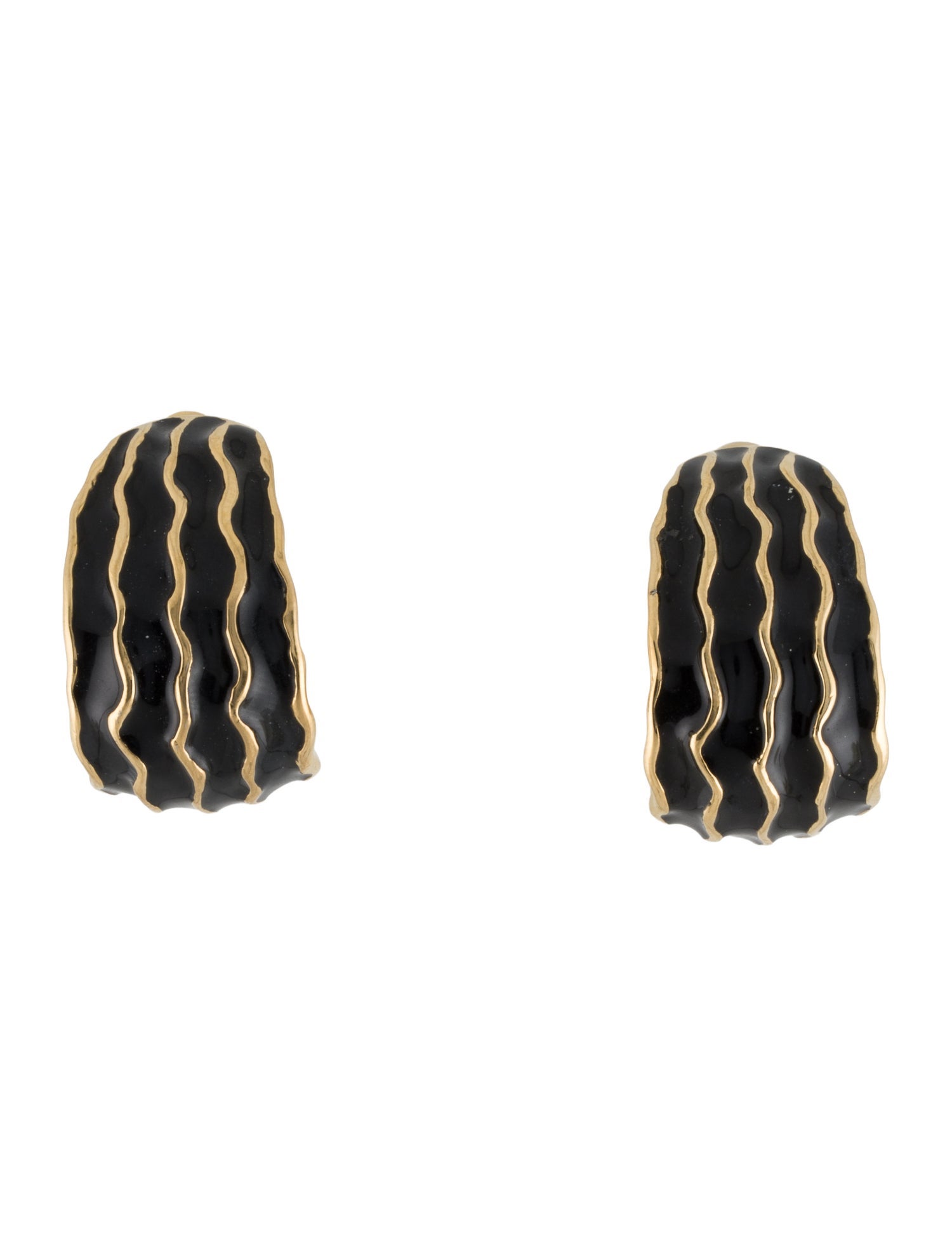 St. John Enamel Clip-On Earrings