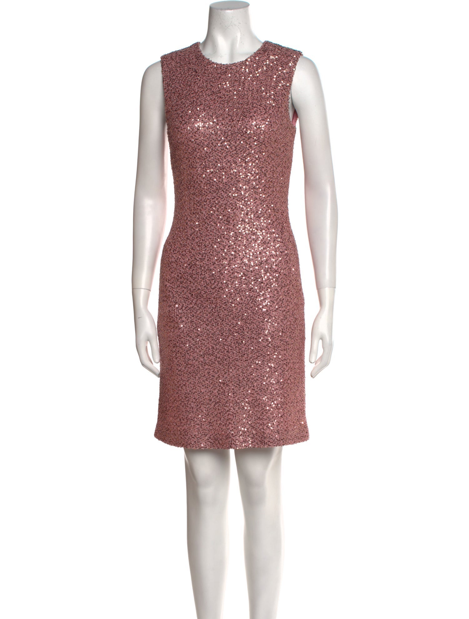 St. John Crew Neck Knee-Length Dress