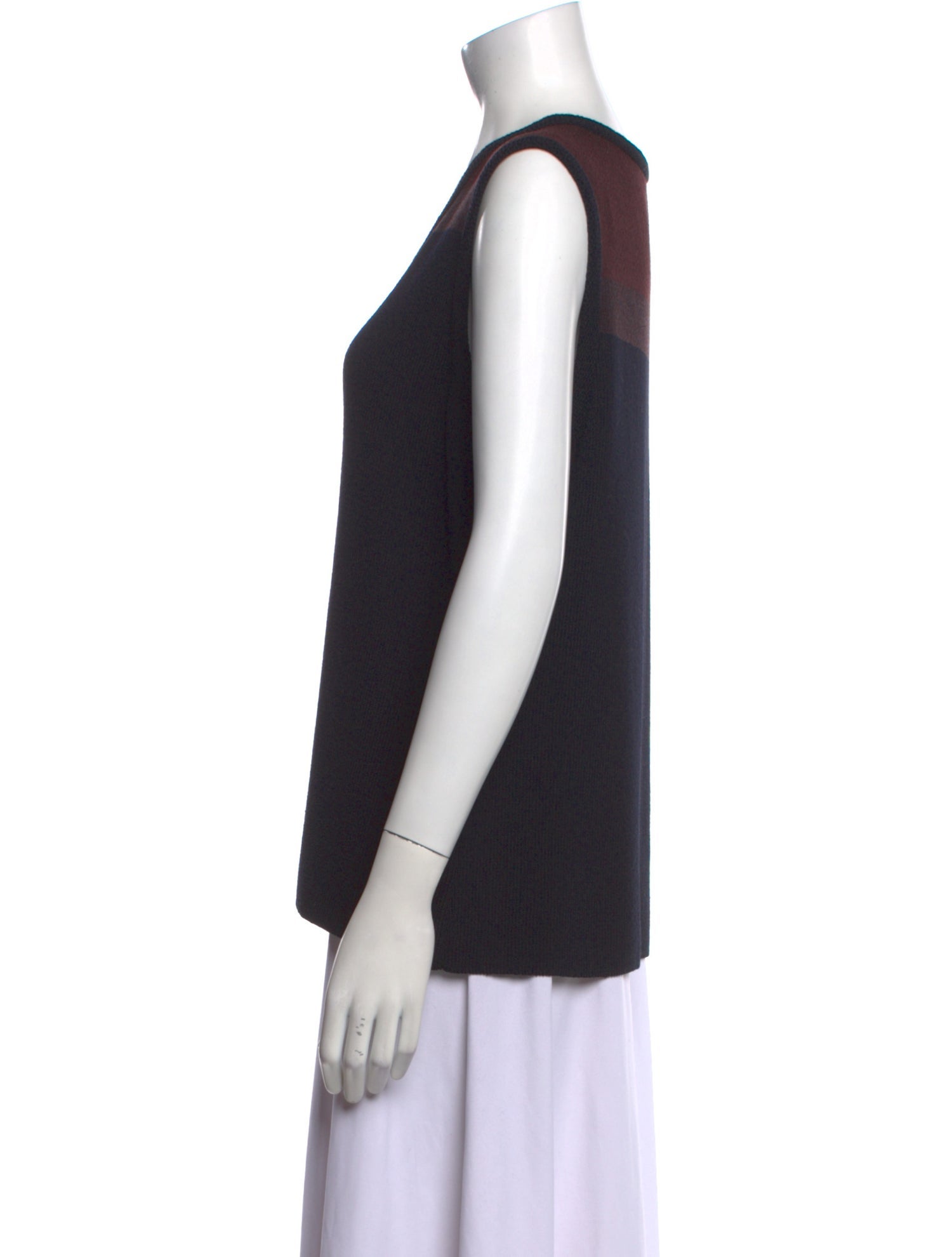 St. John Wool V-Neck Top