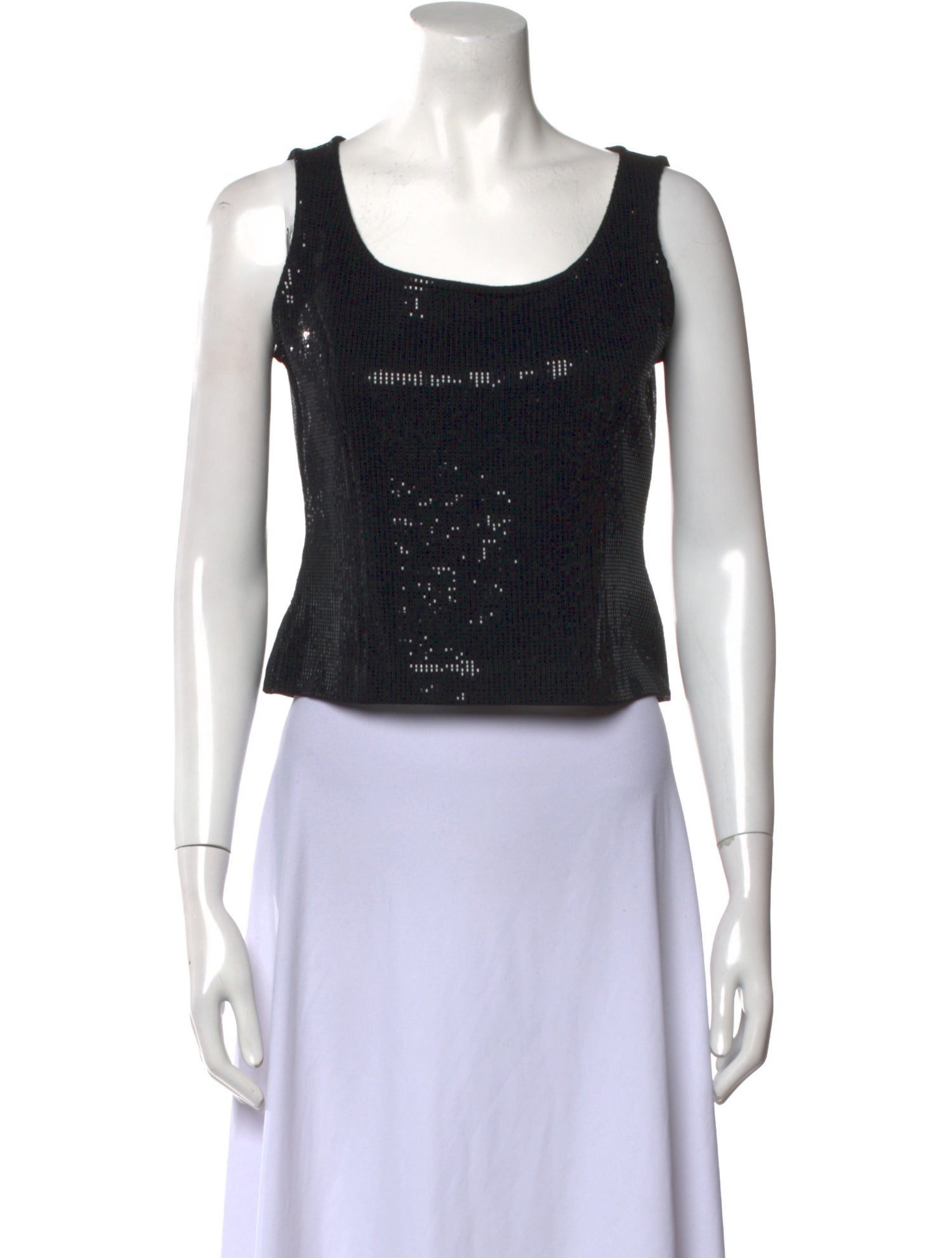 St. John Wool Scoop Neck Crop Top