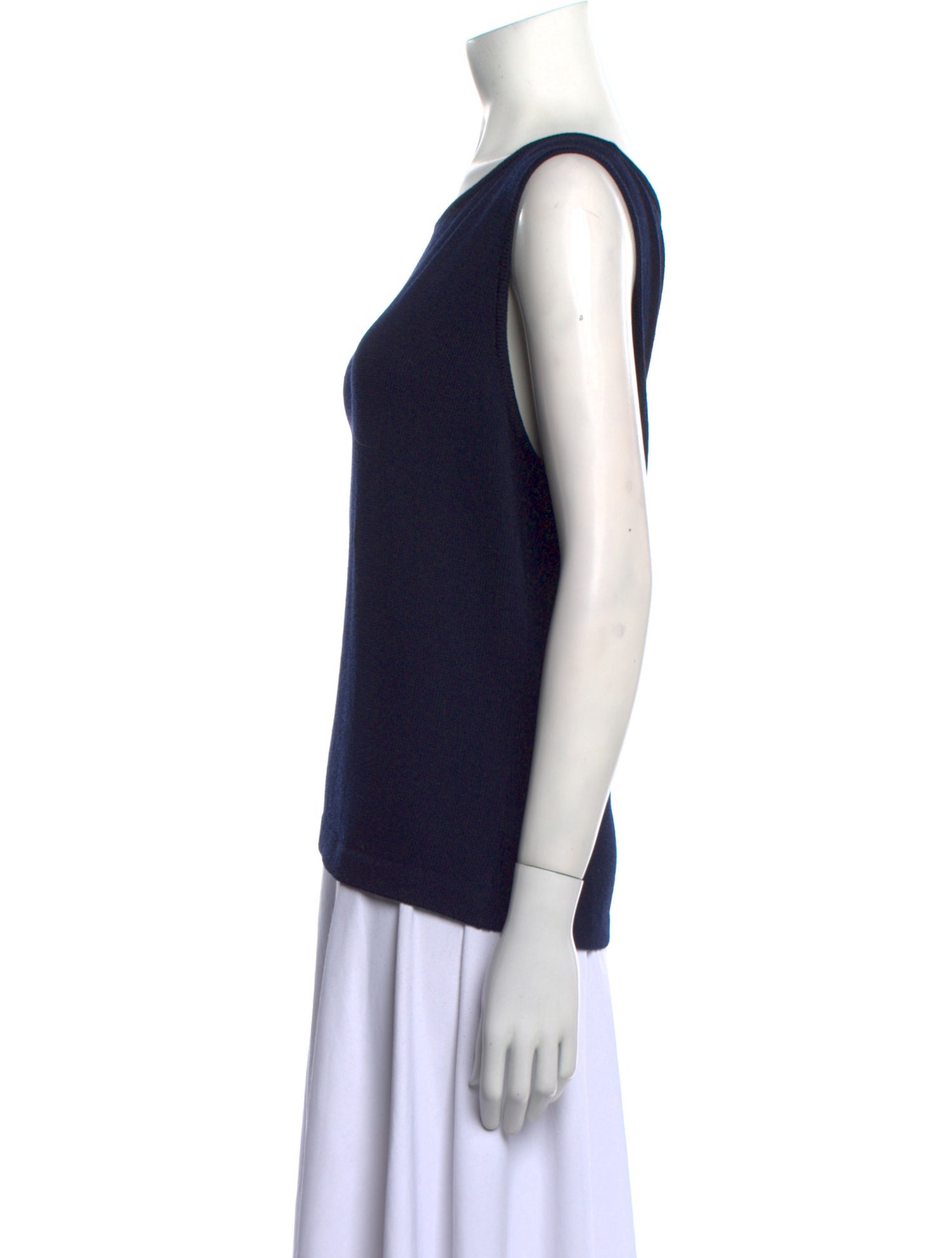 St. John Wool Bateau Neckline Top