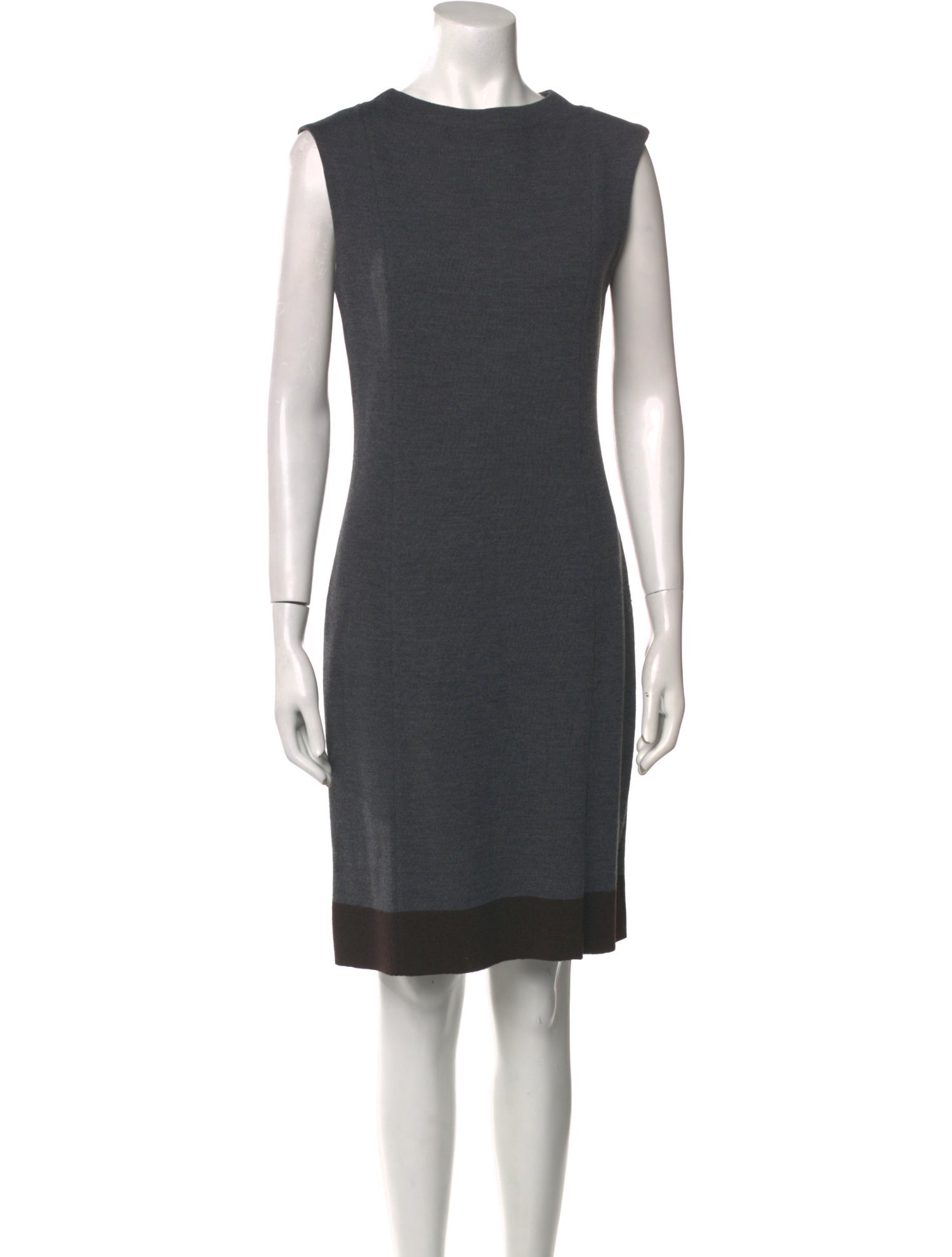 St. John Bateau Neckline Knee-Length Dress