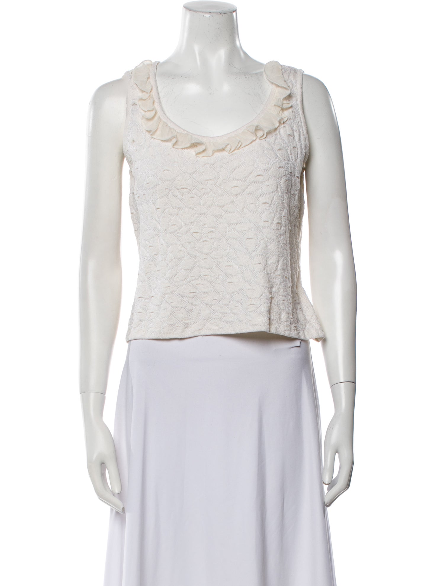 St. John Wool Scoop Neck Crop Top