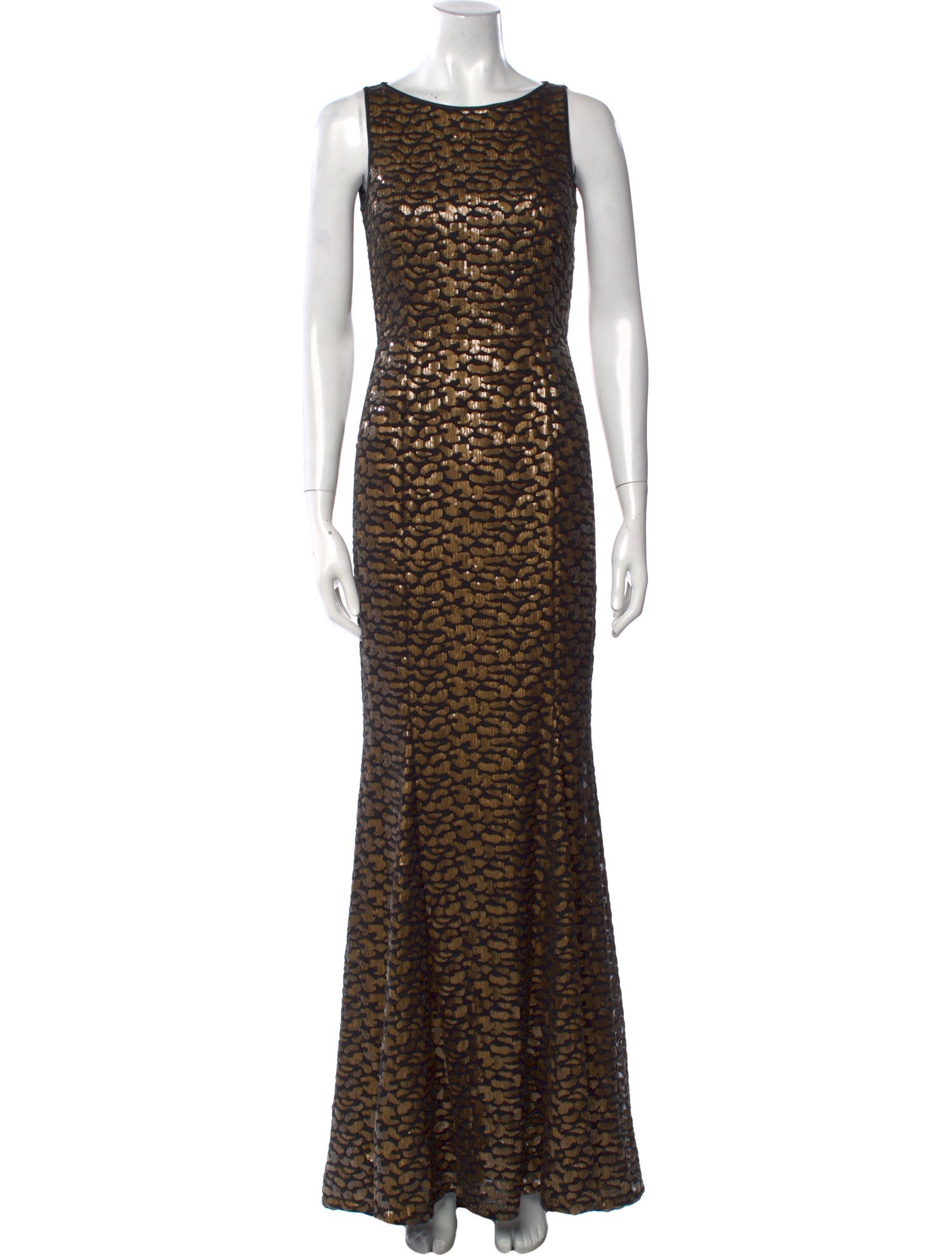 St. John Bateau Neckline Long Dress