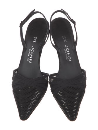 St. John Mesh Accents Slingback Pumps