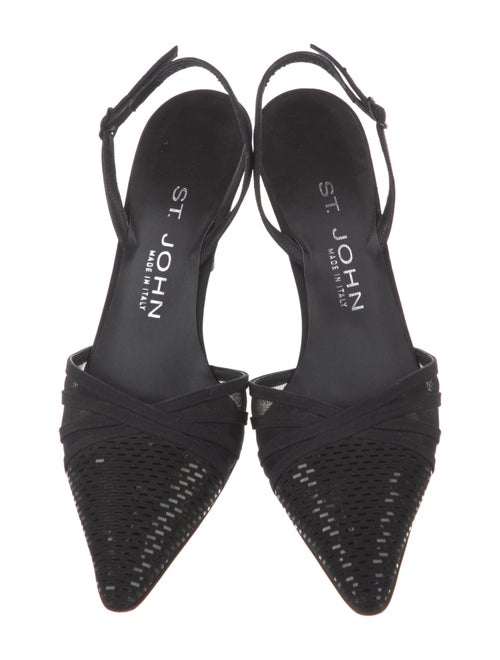 St. John Mesh Accents Slingback Pumps