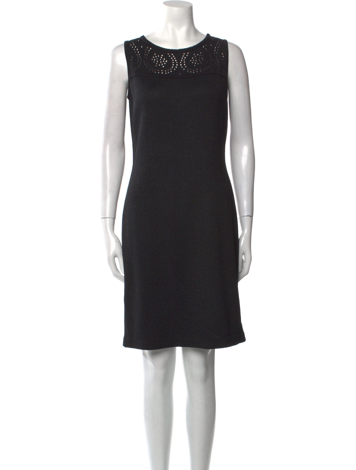 St. John Bateau Neckline Knee-Length Dress