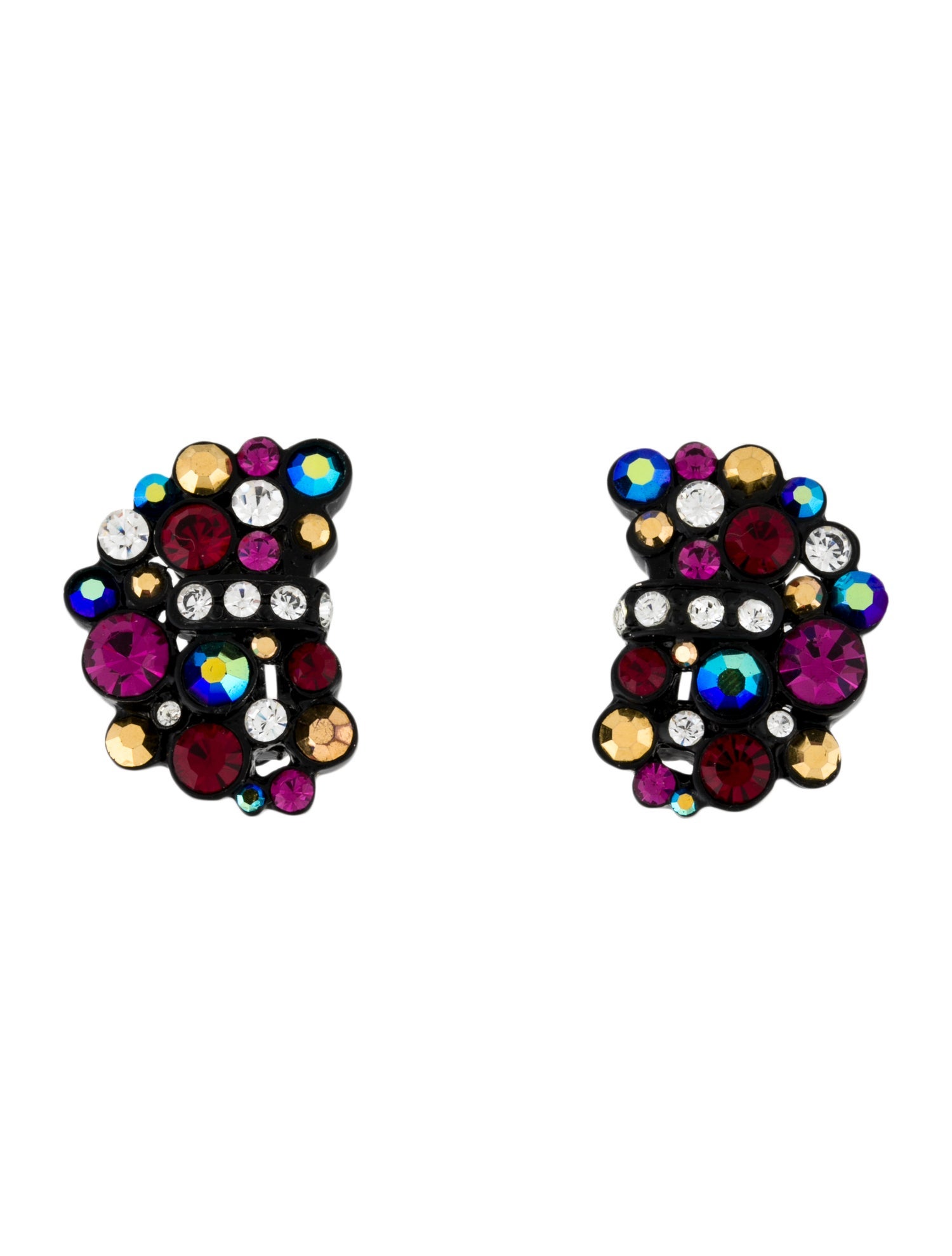 St. John Crystal Clip-On Earrings