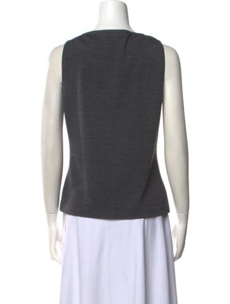 St. John Wool Scoop Neck Top