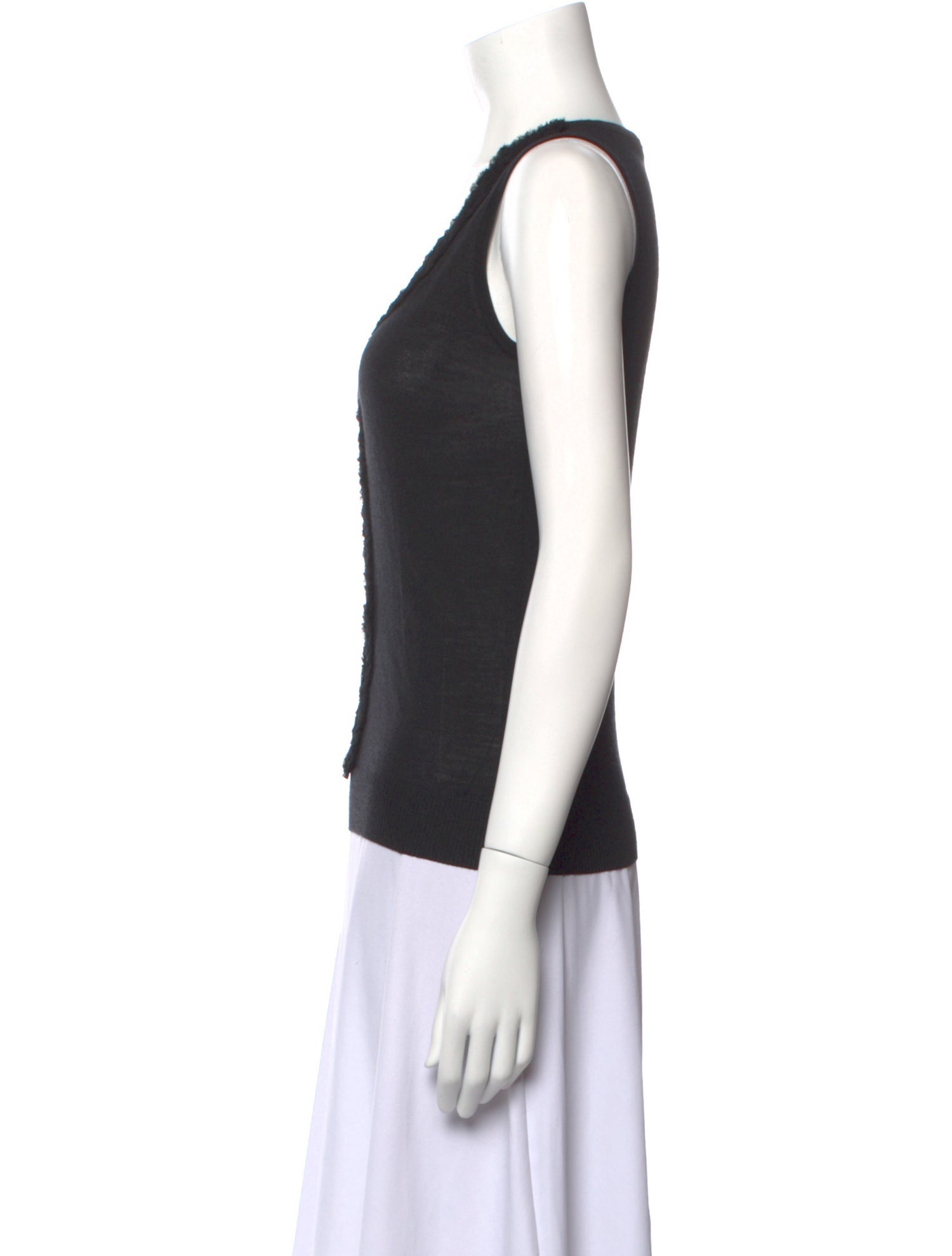 St. John Wool Scoop Neck Top