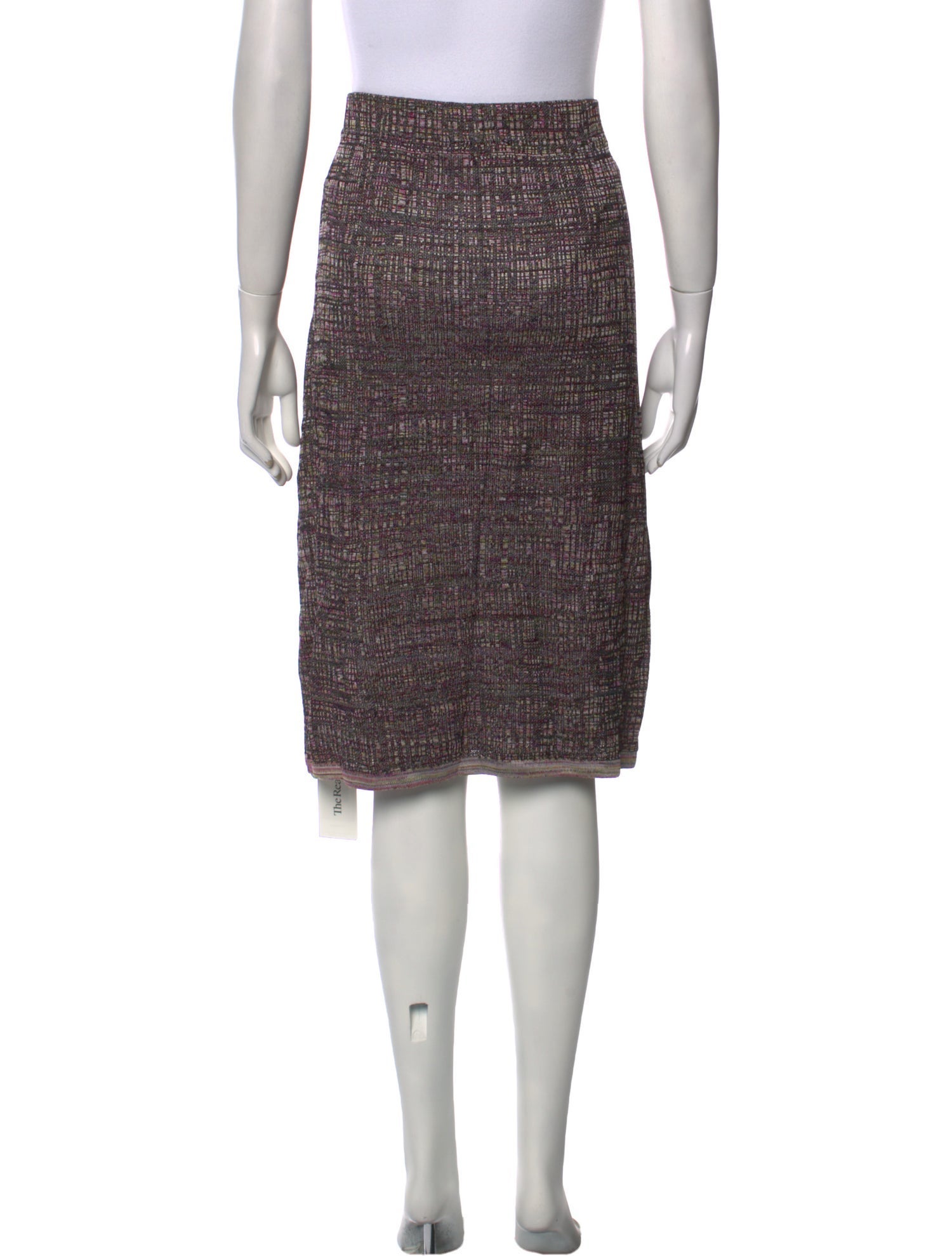St. John Plaid Print Knee-Length Skirt