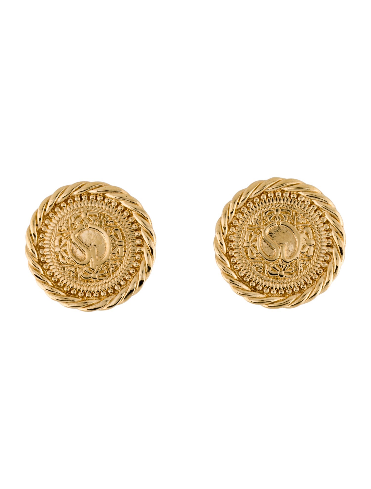St. John Circle Clip-On Earrings