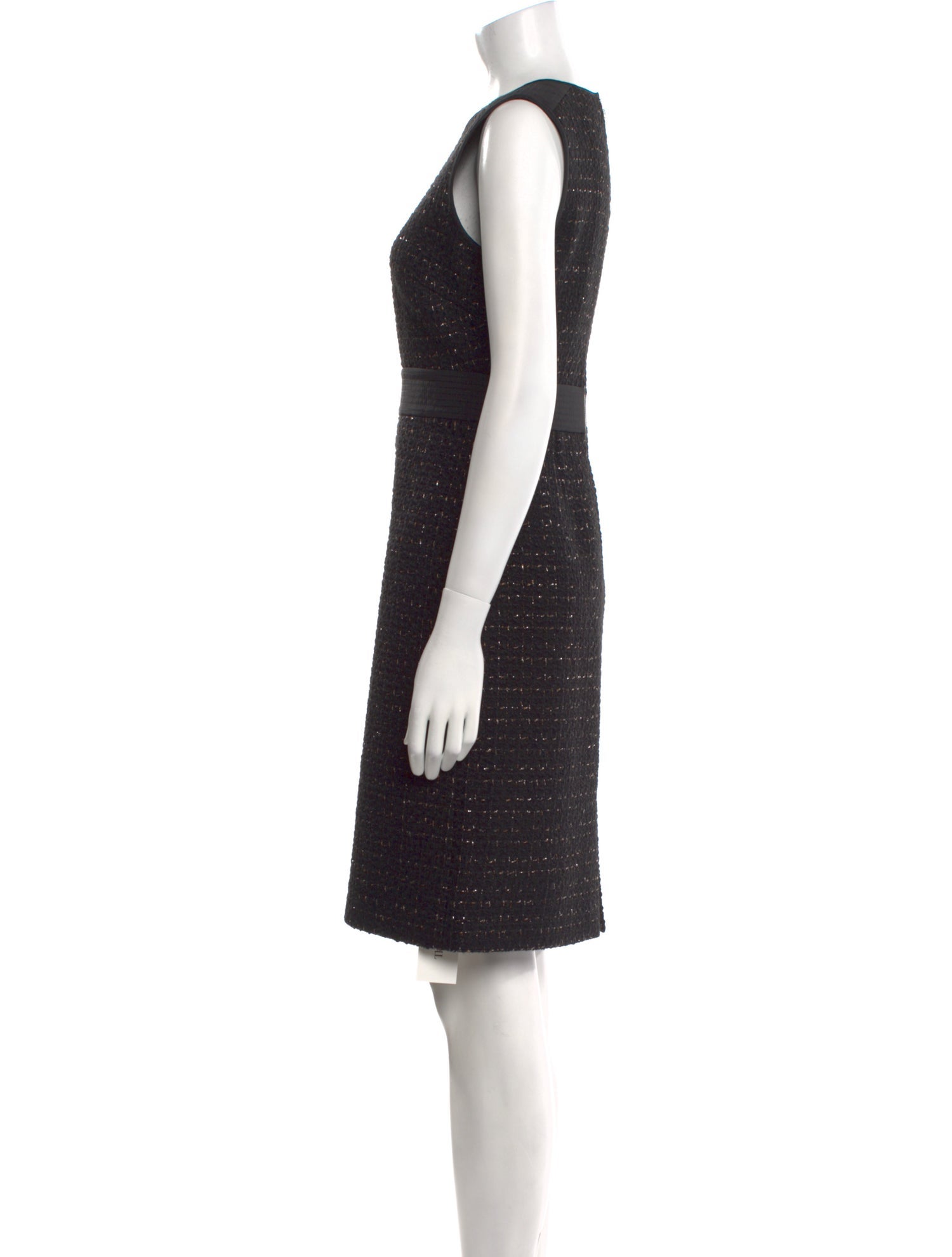 St. John Crew Neck Knee-Length Dress