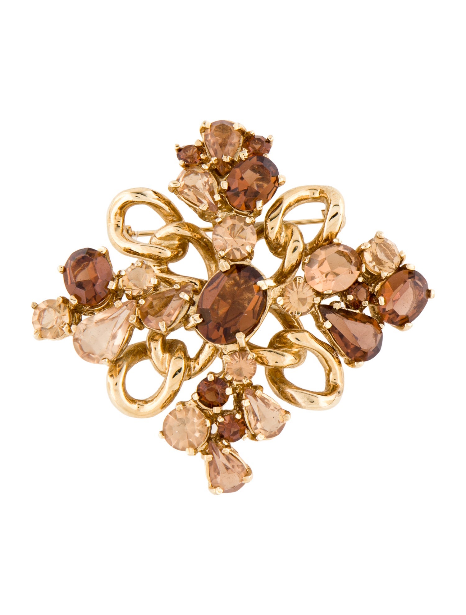 St. John Crystal Convertible Pendant Pin Brooch