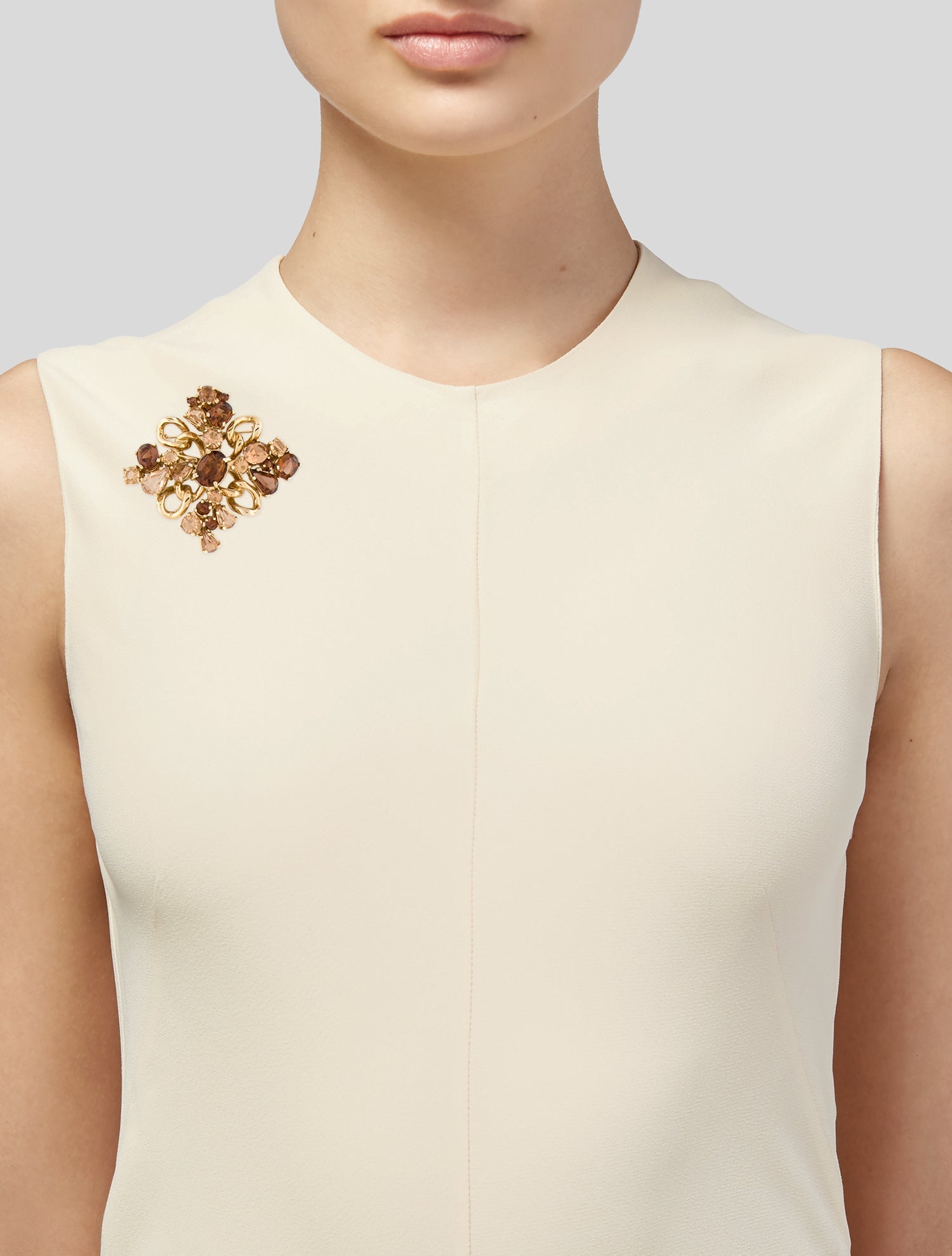 St. John Crystal Convertible Pendant Pin Brooch