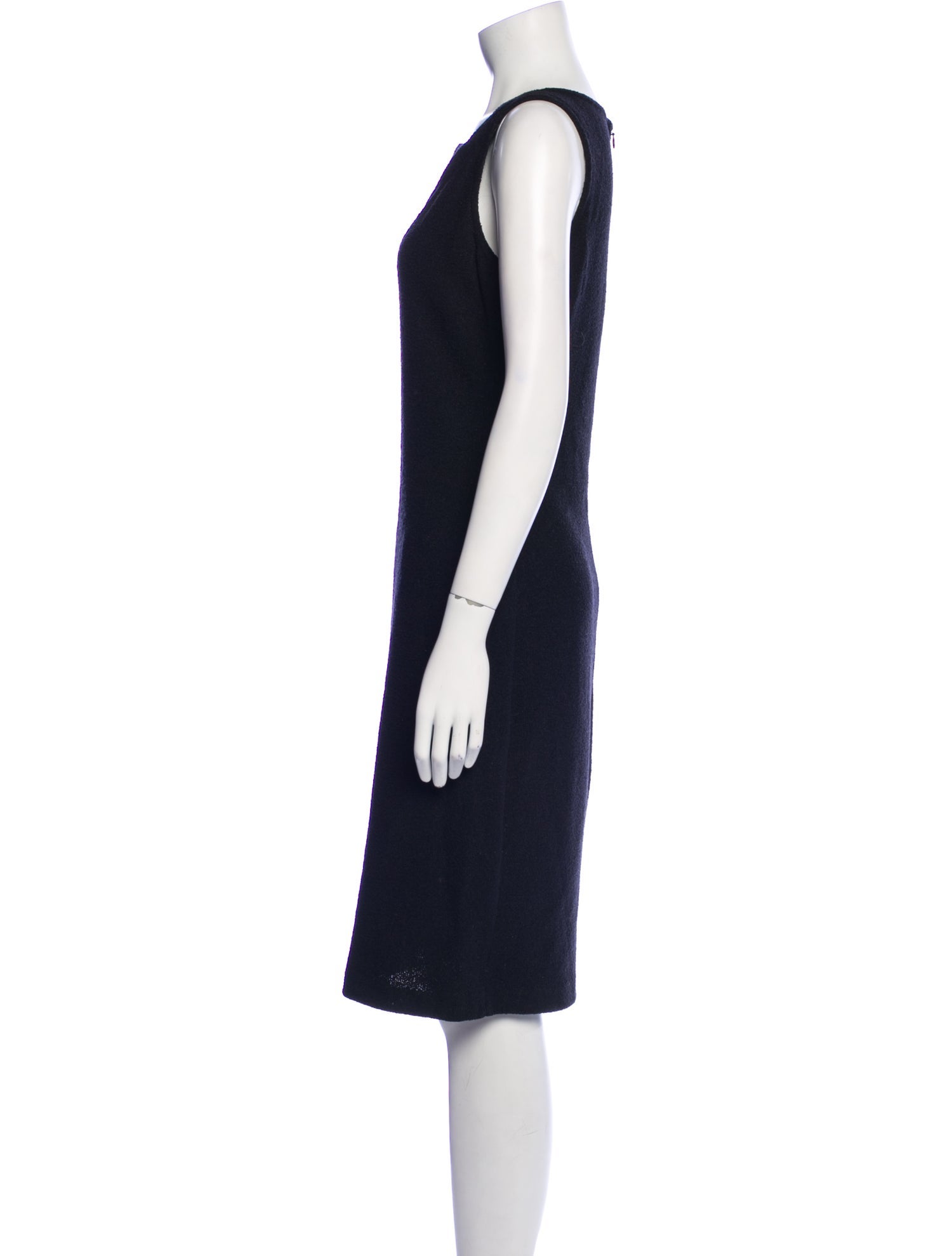 St. John Bateau Neckline Knee-Length Dress