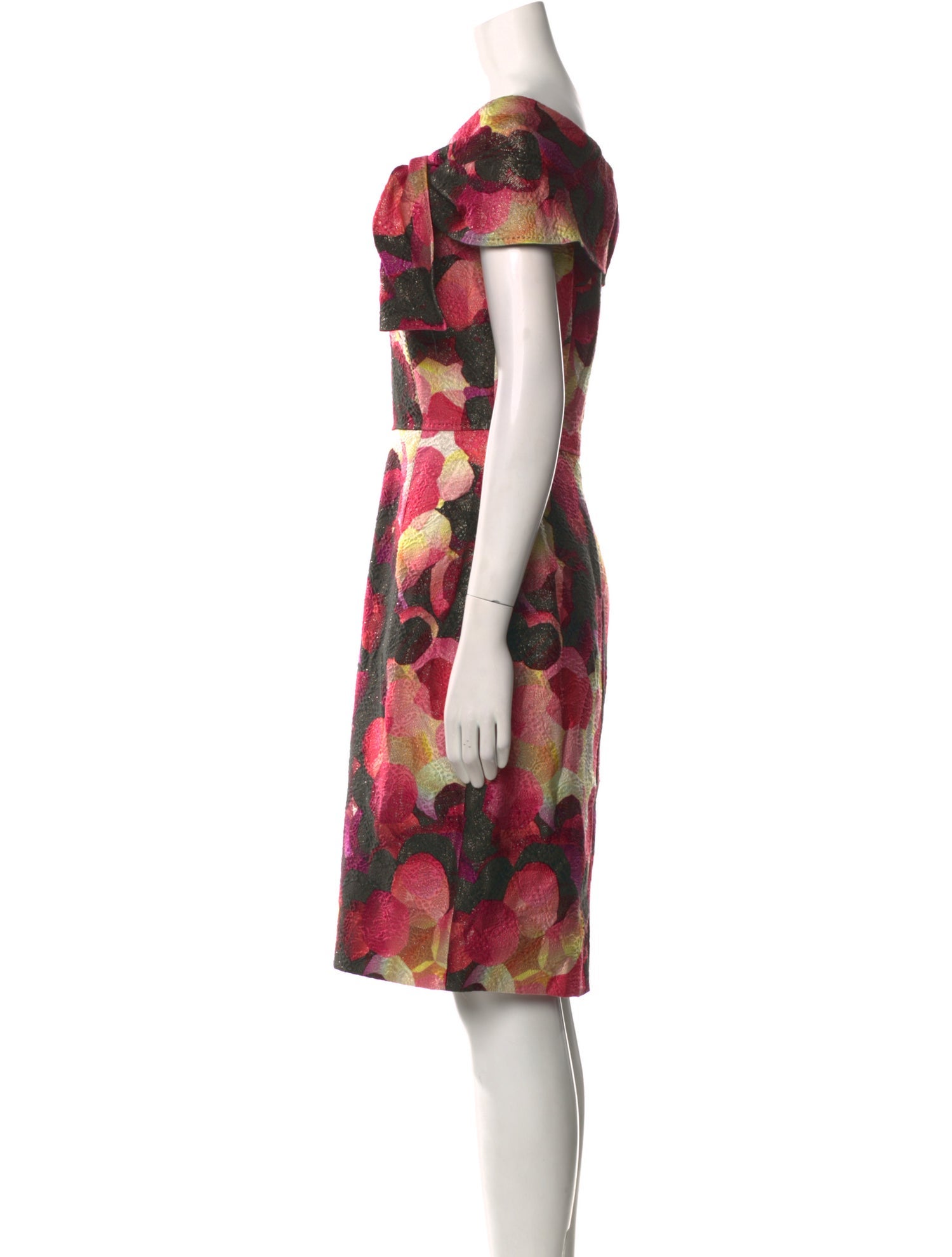 St. John Printed Knee-Length Dress