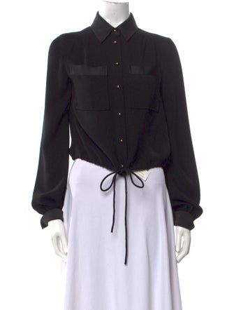 St. John Long Sleeve Button-Up Top