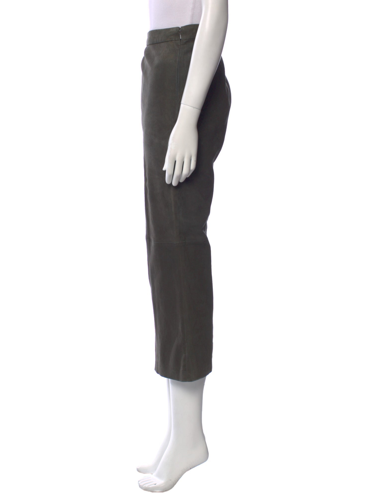 St. John Suede Straight Leg Pants