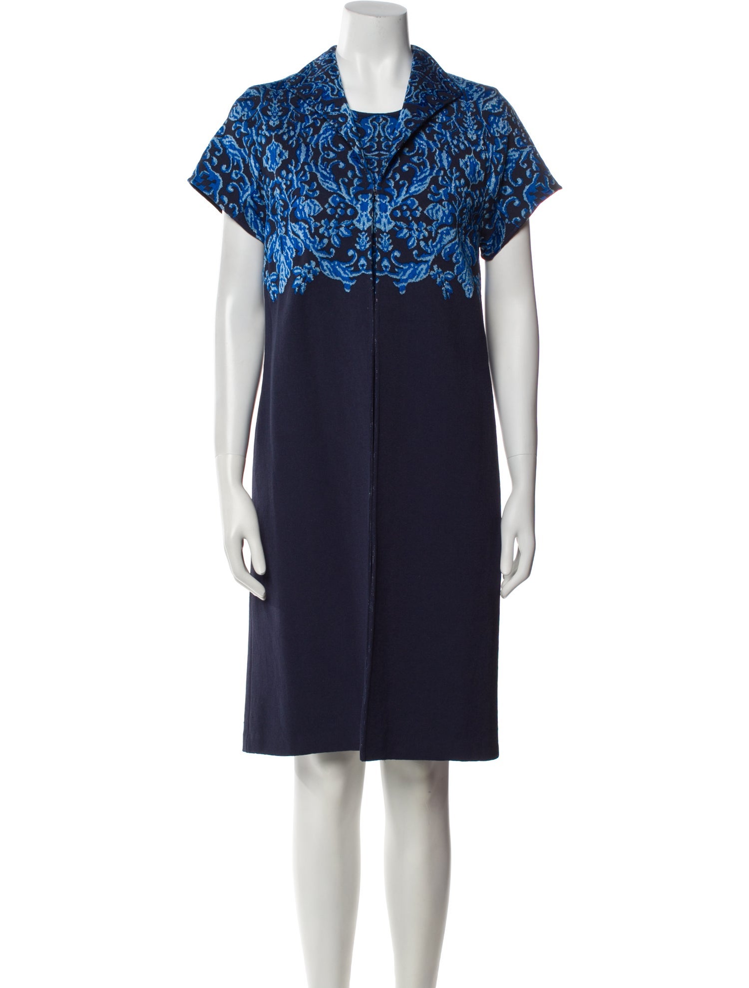 St. John Graphic Print Dress Set