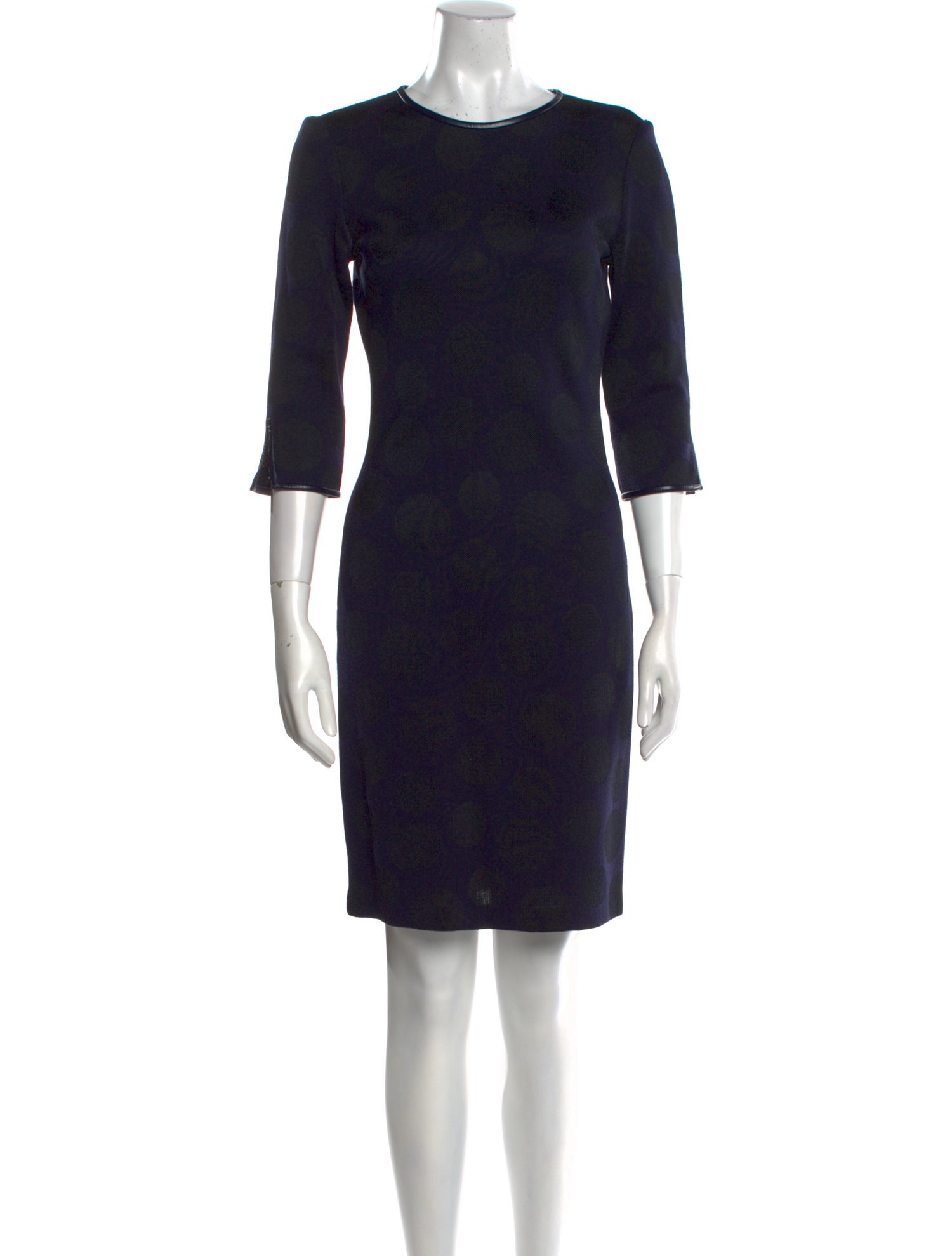 St. John Crew Neck Knee-Length Dress
