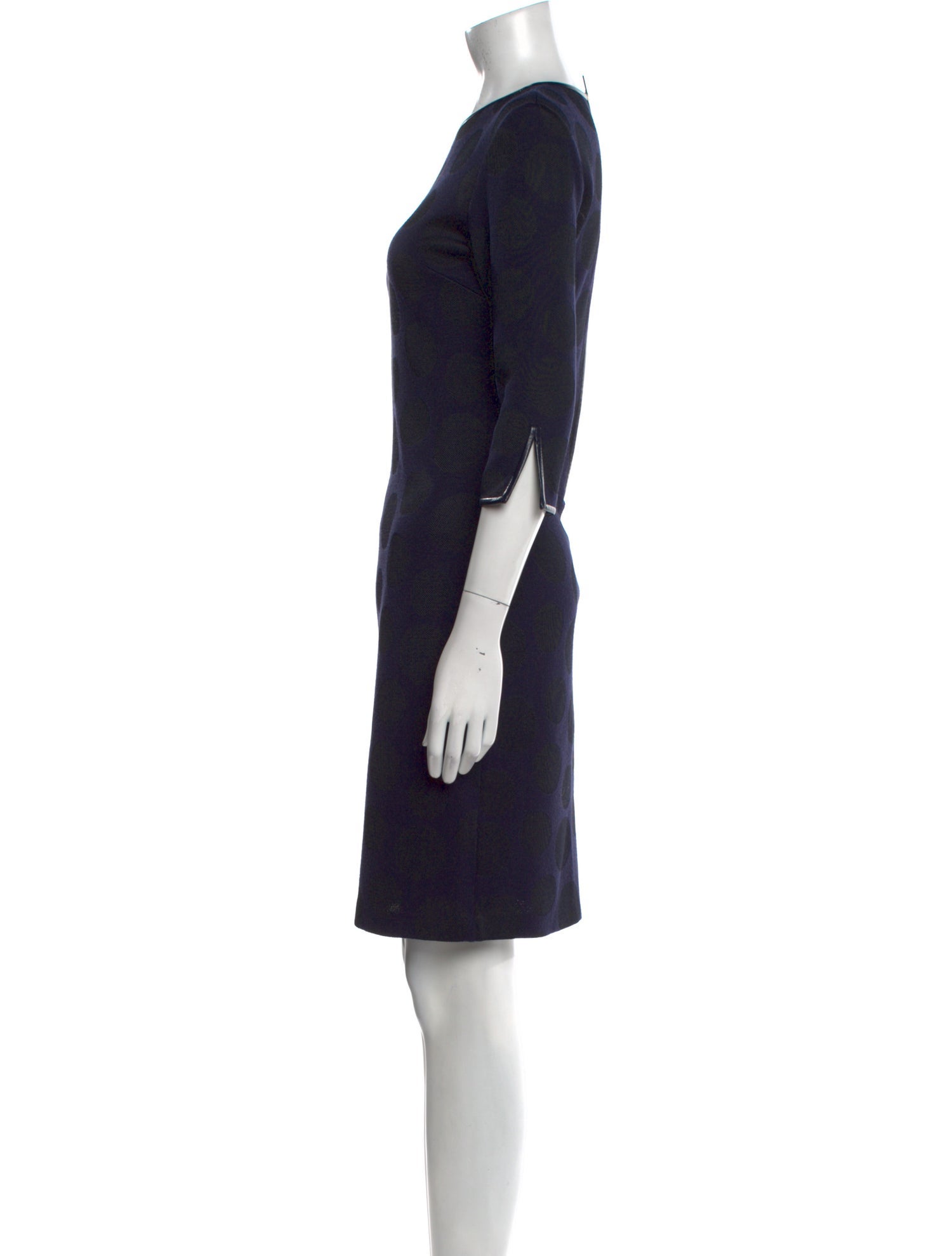 St. John Crew Neck Knee-Length Dress