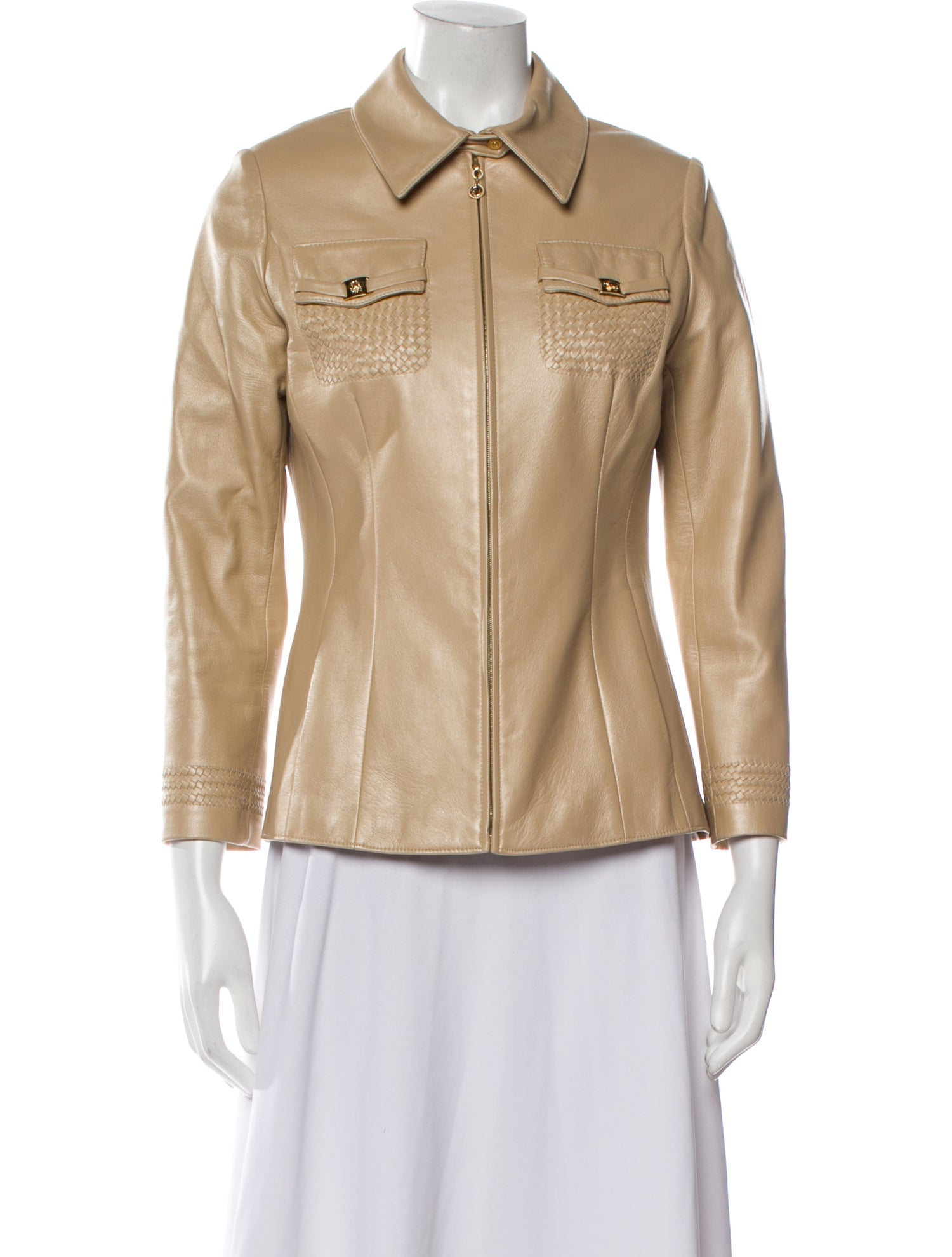 St. John Sport Leather Biker Jacket