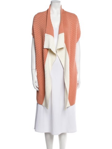 St. John Knitwear Colorblock Pattern Cowl Neck Sweater Petite