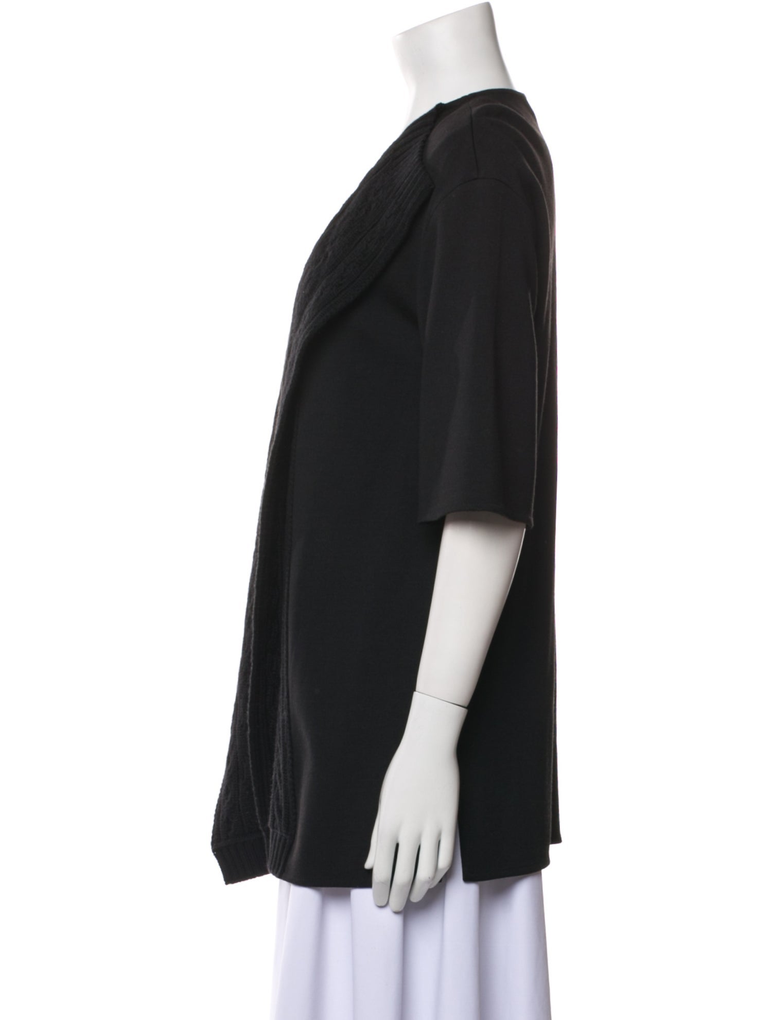 St. John Wool Plunge Neckline Sweater