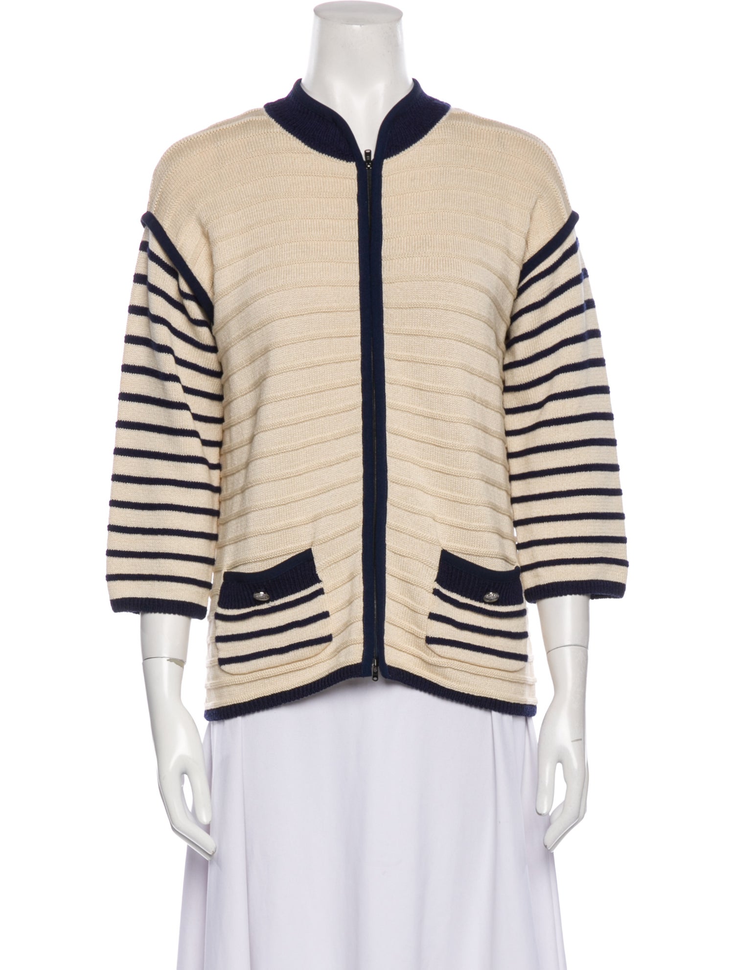 St. John Striped Bomber Jacket