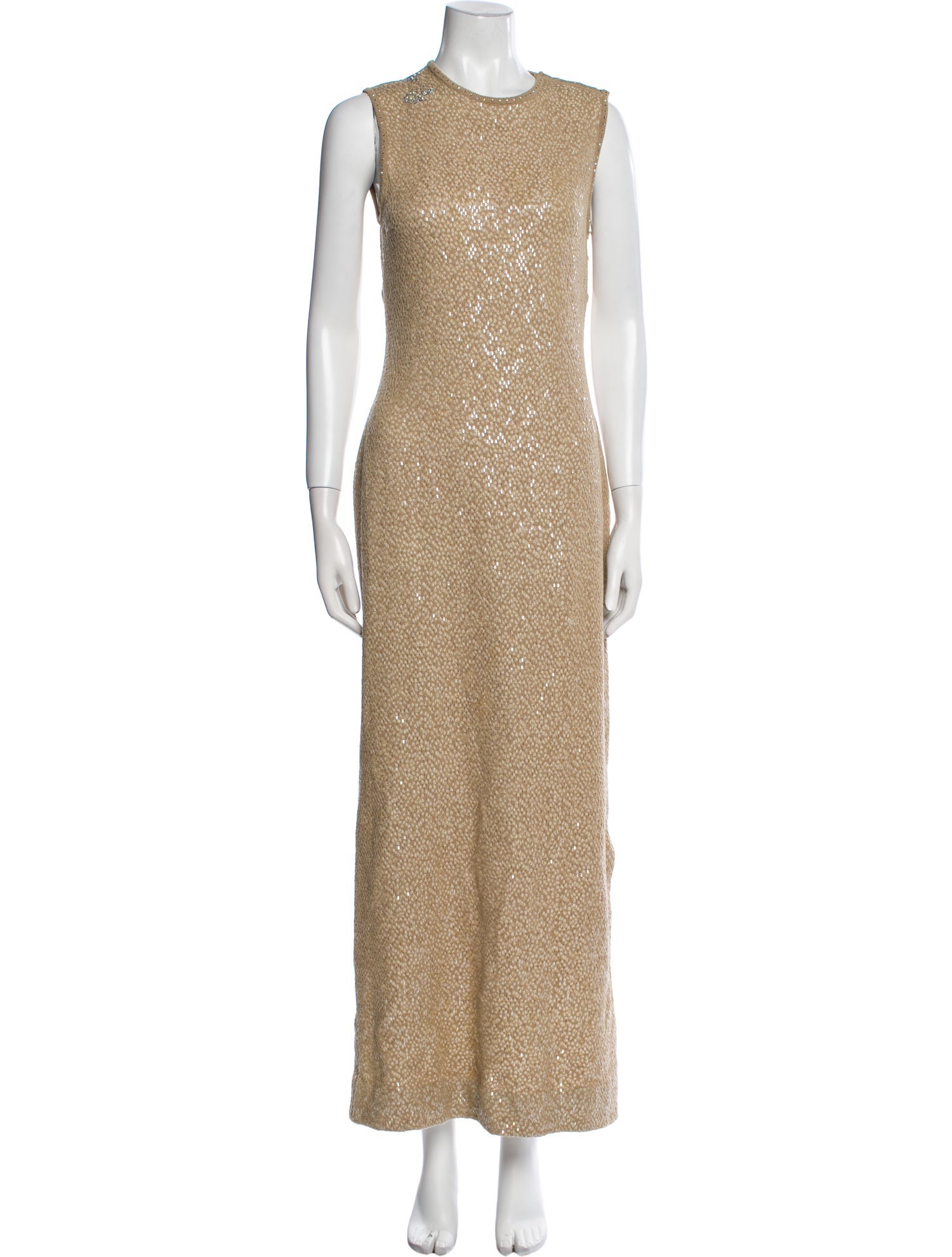St. John Couture Crew Neck Long Dress